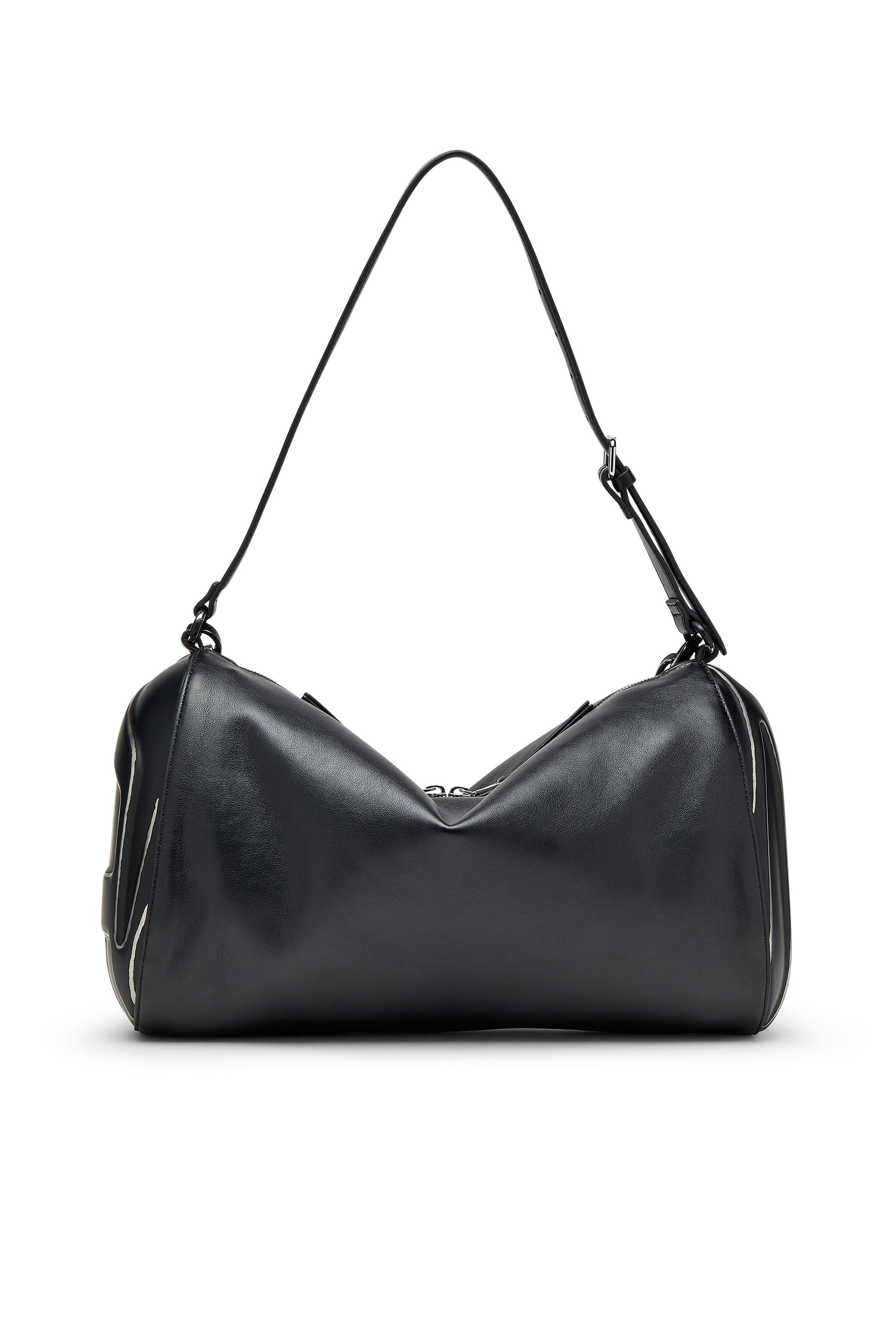 Diesel - LOAD-D SHOULDER BAG X, Unisex's Load-D-Shoulder bag in brushed laminated PU in Black - 4