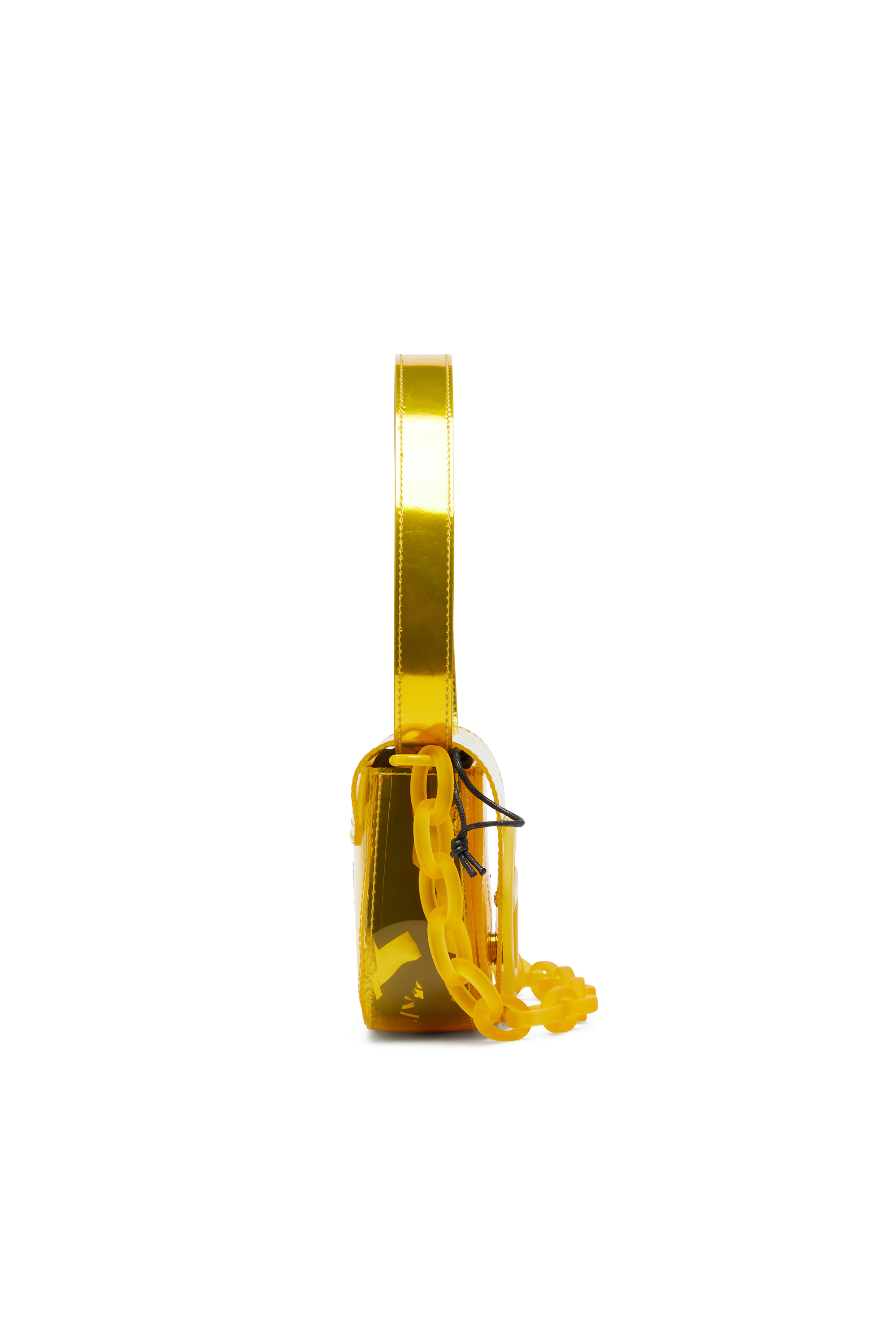 Diesel - 1DR, Woman's 1DR-Iconic shoulder bag in transparent TPU in Yellow - 4