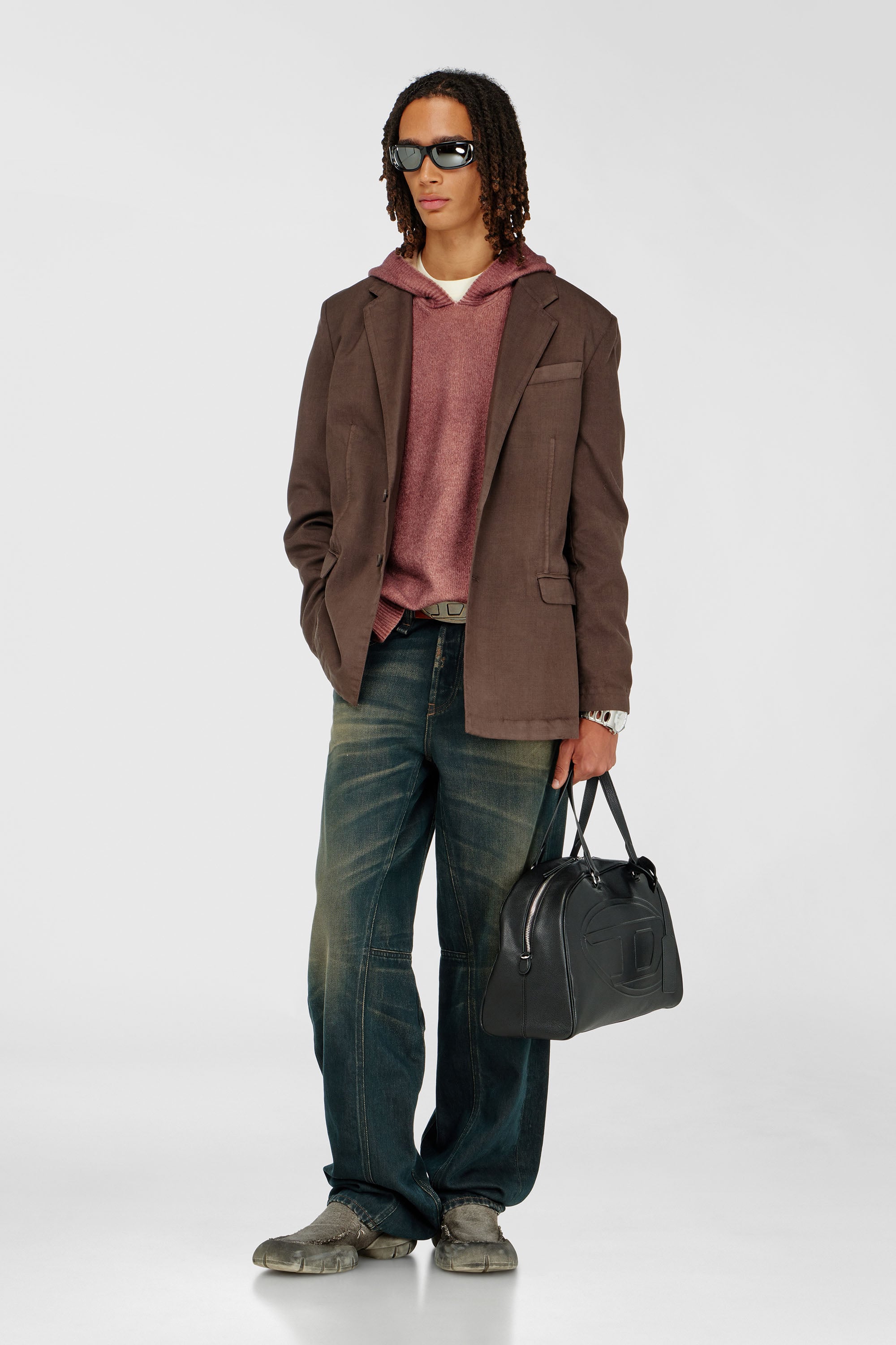 Diesel - J-CREED-AECB, Man's Blazer in stretch wool in Brown - 2