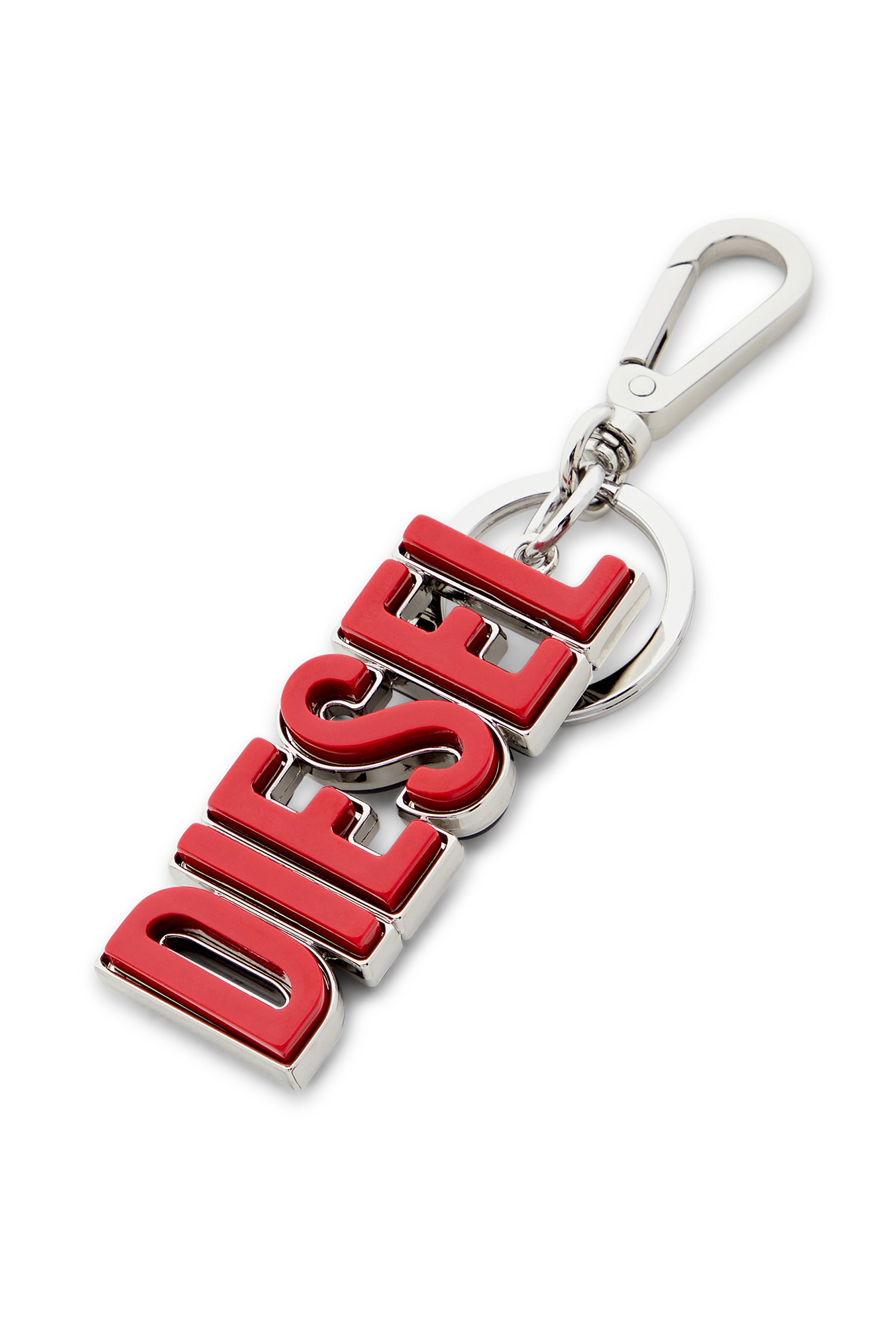 Diesel - DSL 3D KEY RING, Man's Metal and resin DIESEL keyring in Black/Red - 2