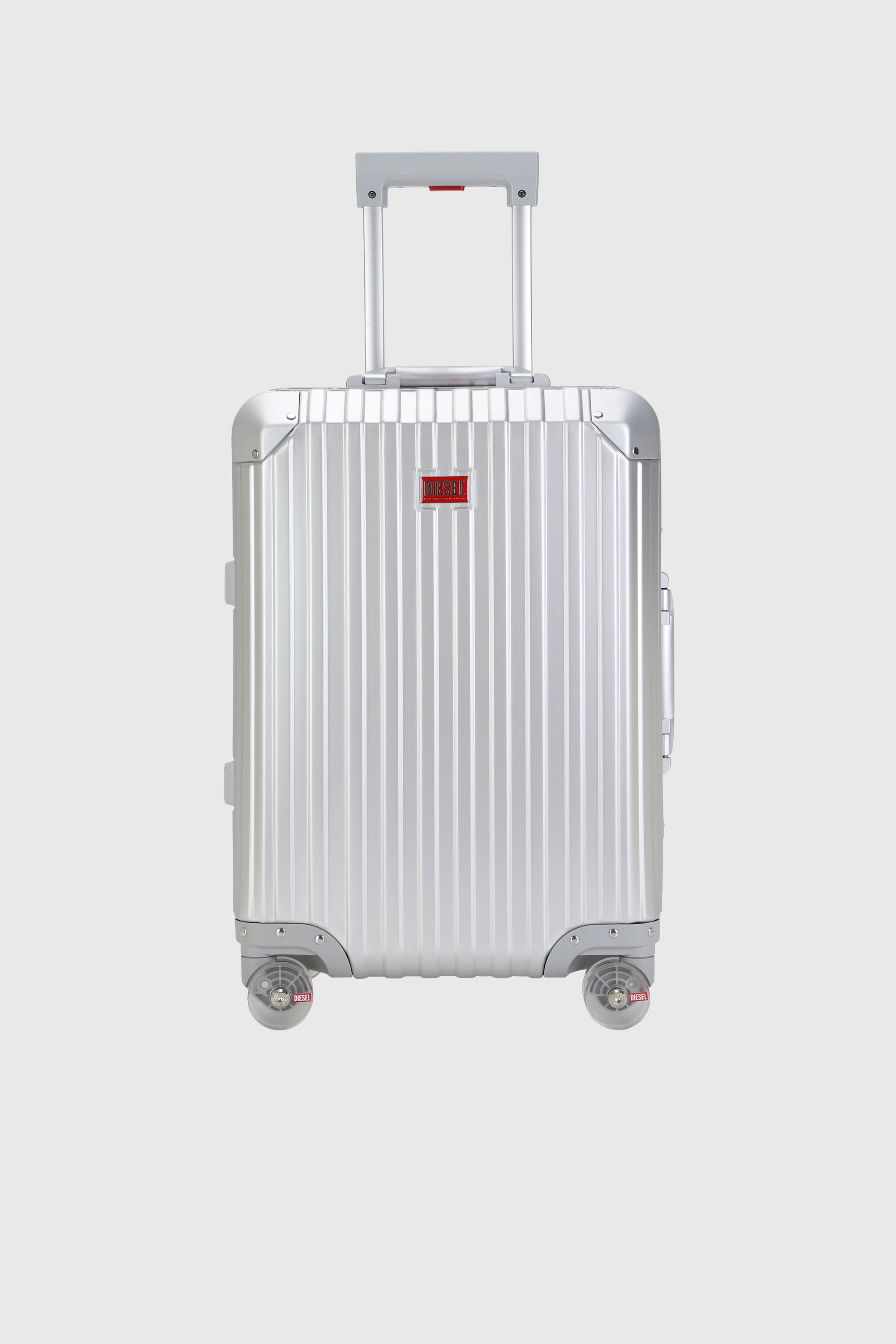 Diesel - DIESEL ALUMINUM TROLLEY- DSL002, Unisex's Aluminum suitcase size S in Silver - 1