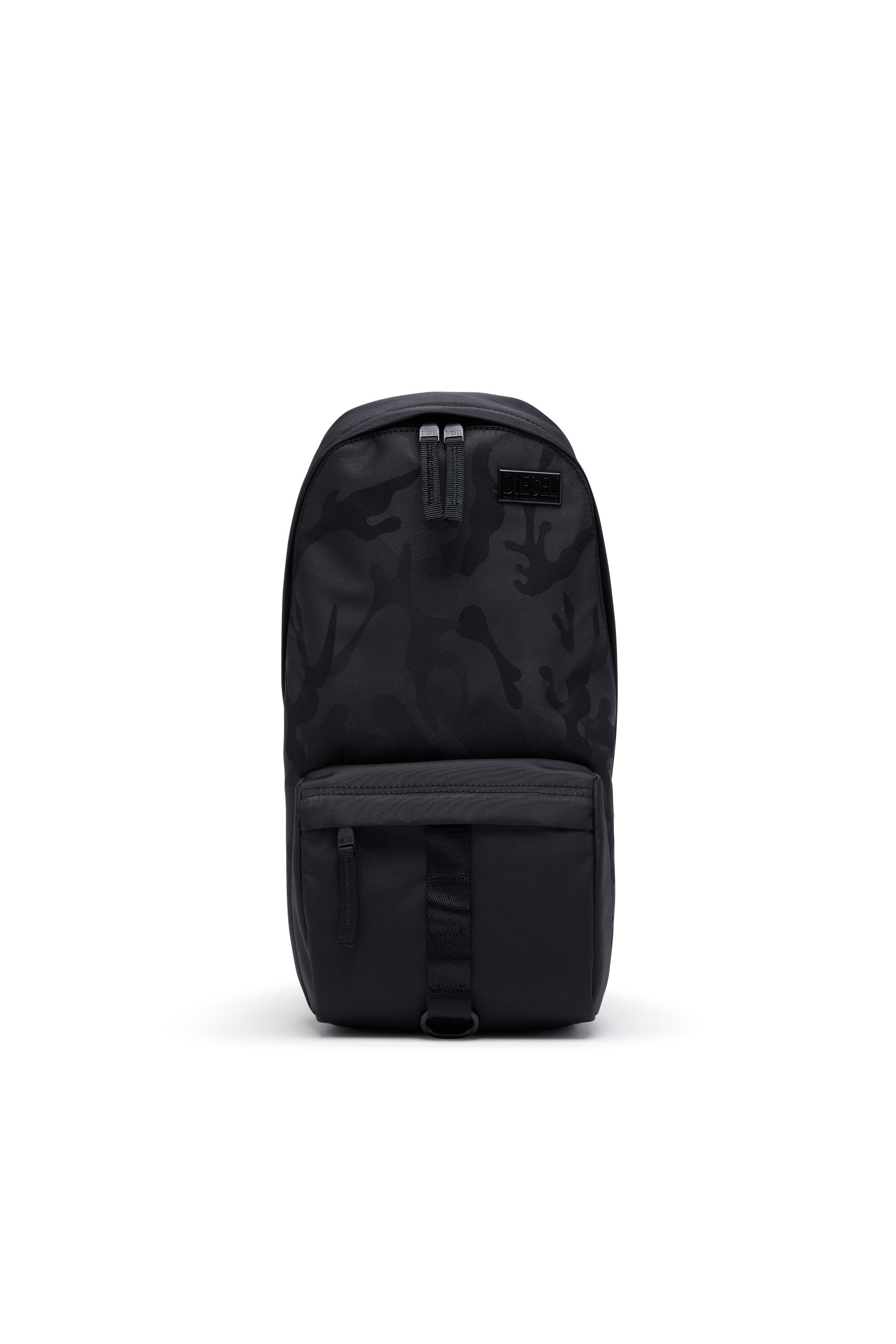 Diesel - DSRT SLINGBAG, Man Dsrt-Utility sling bag in printed nylon in Black - Image 1