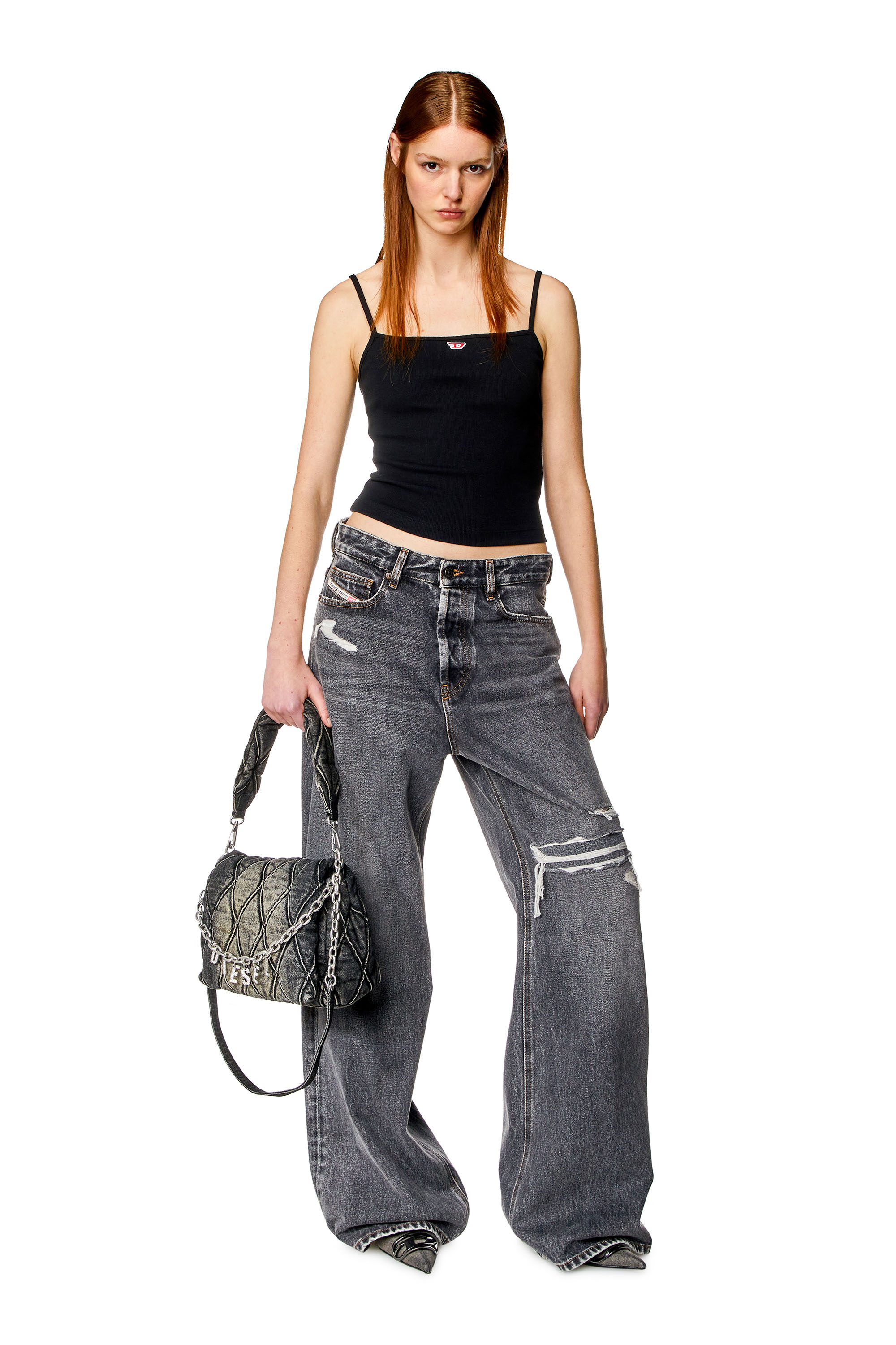 Diesel - Straight Jeans 1996 D-Sire 007F6, Black/Dark grey - Image 2