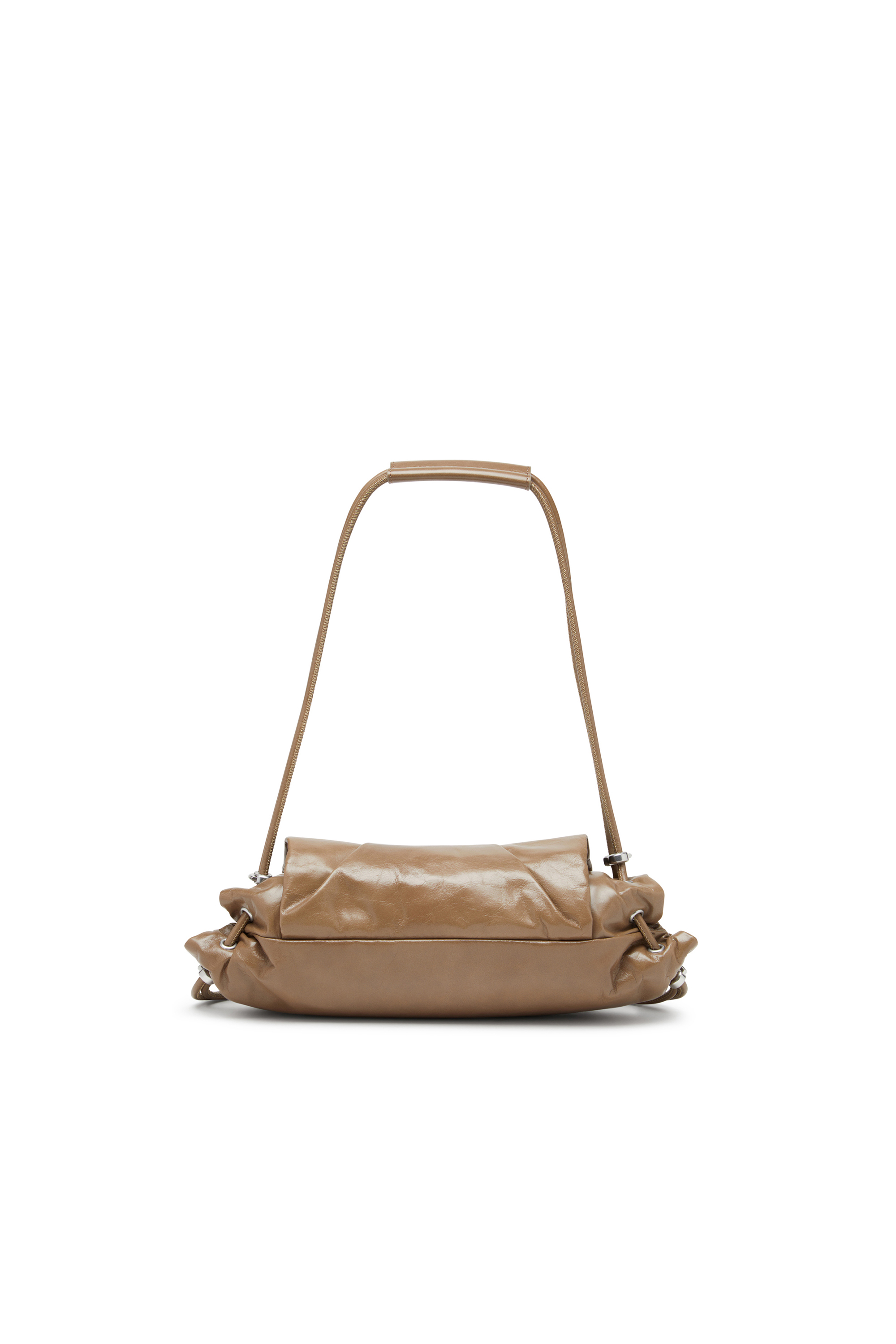 Diesel - SCRUNCH-D SHOULDER S, Woman's Scrunch-D S-Shoulder bag in scrunched leather in Brown - 2