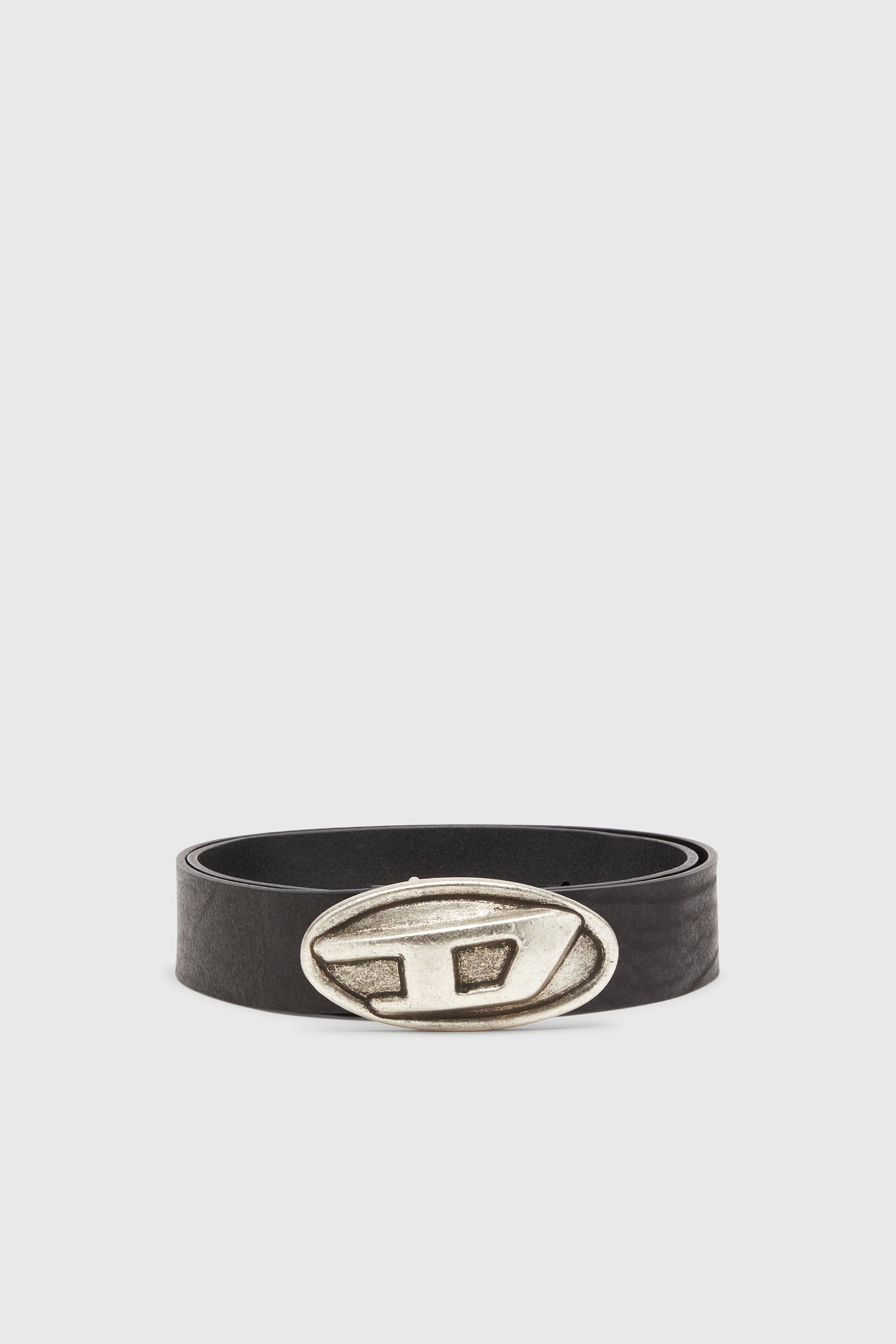 Diesel - B-DOUBLE D, Man's 4 cm belt with Oval D buckle in Black - 1