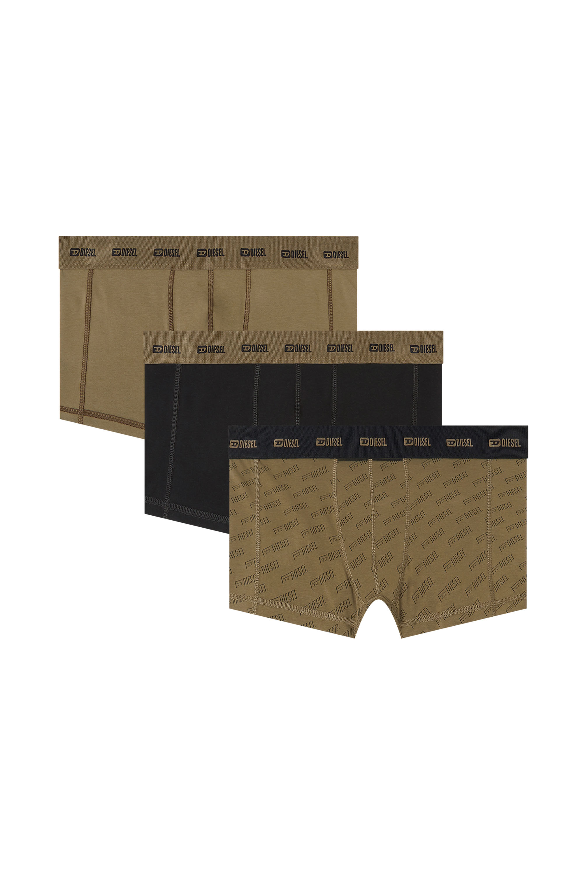 Diesel - DAMIEN-UTLT-3PACK, Man's 3-pack boxer briefs with stylised logo in Military Green - 2