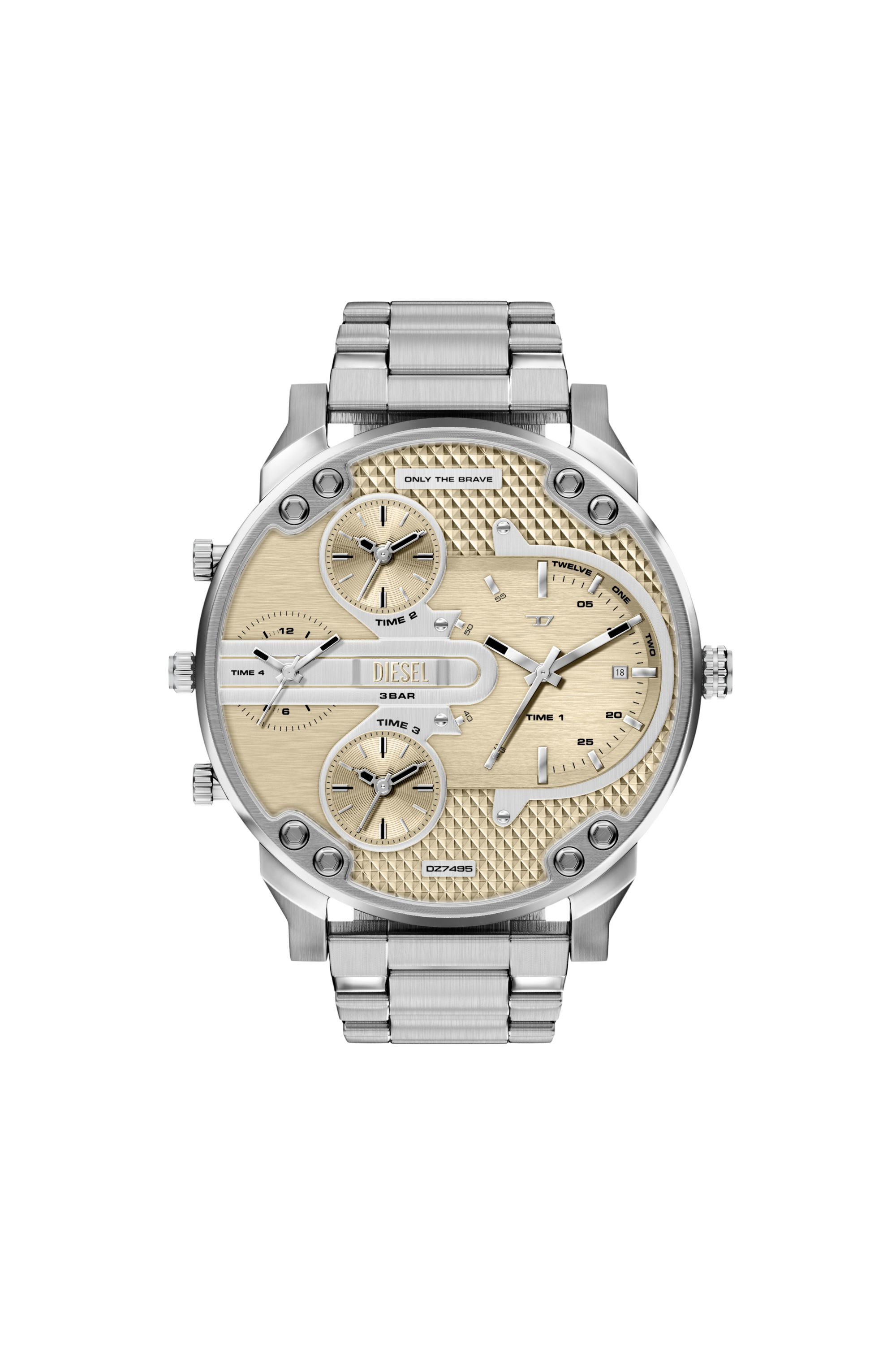 Diesel - DZ7495 WATCH, Man's Mr. Daddy Slim Stainless Steel Watch in Silver - 1