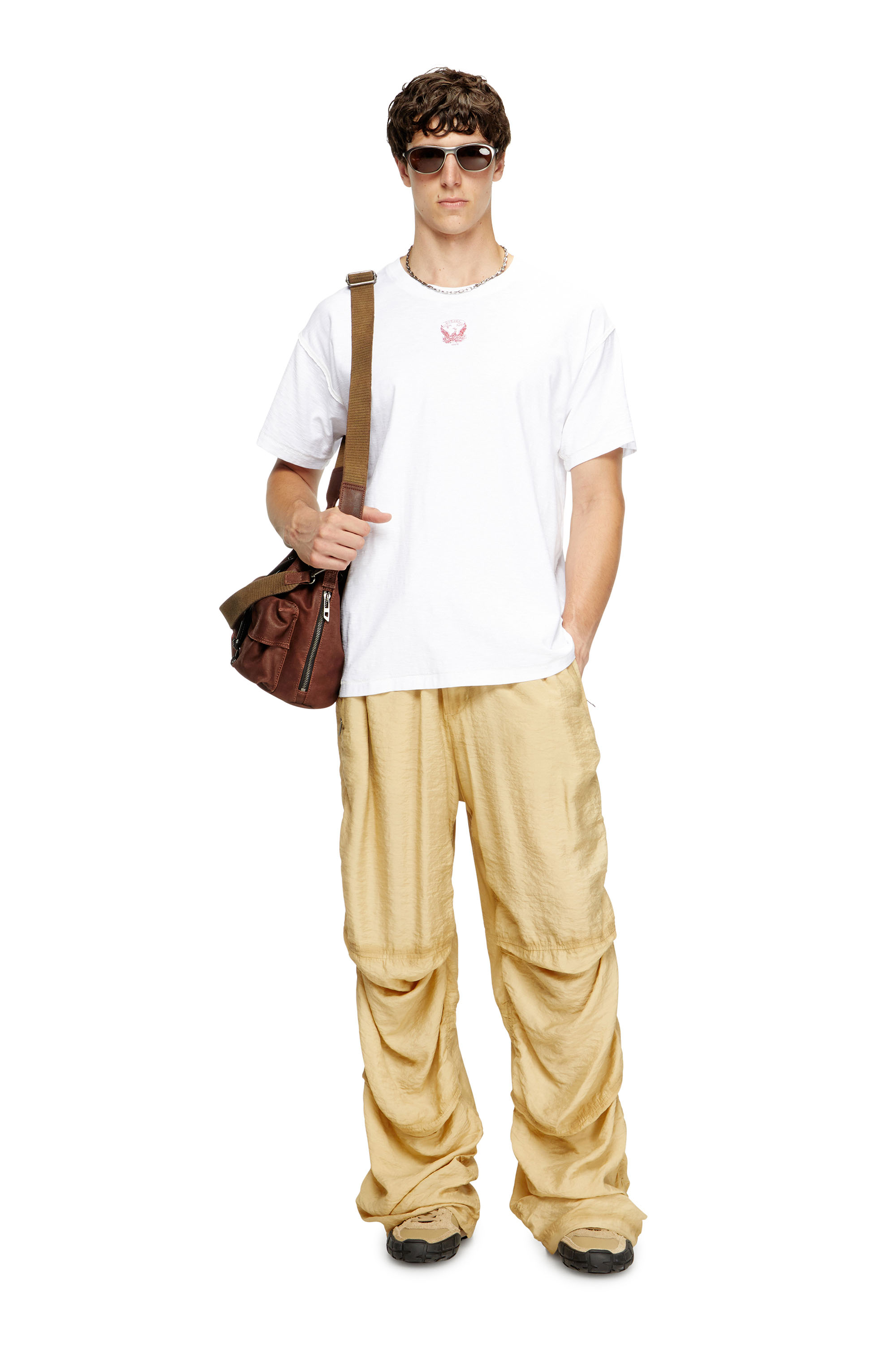 Diesel - T-NORM-T13, Man's Sweatshirt with embroidered phoenix in White - 1