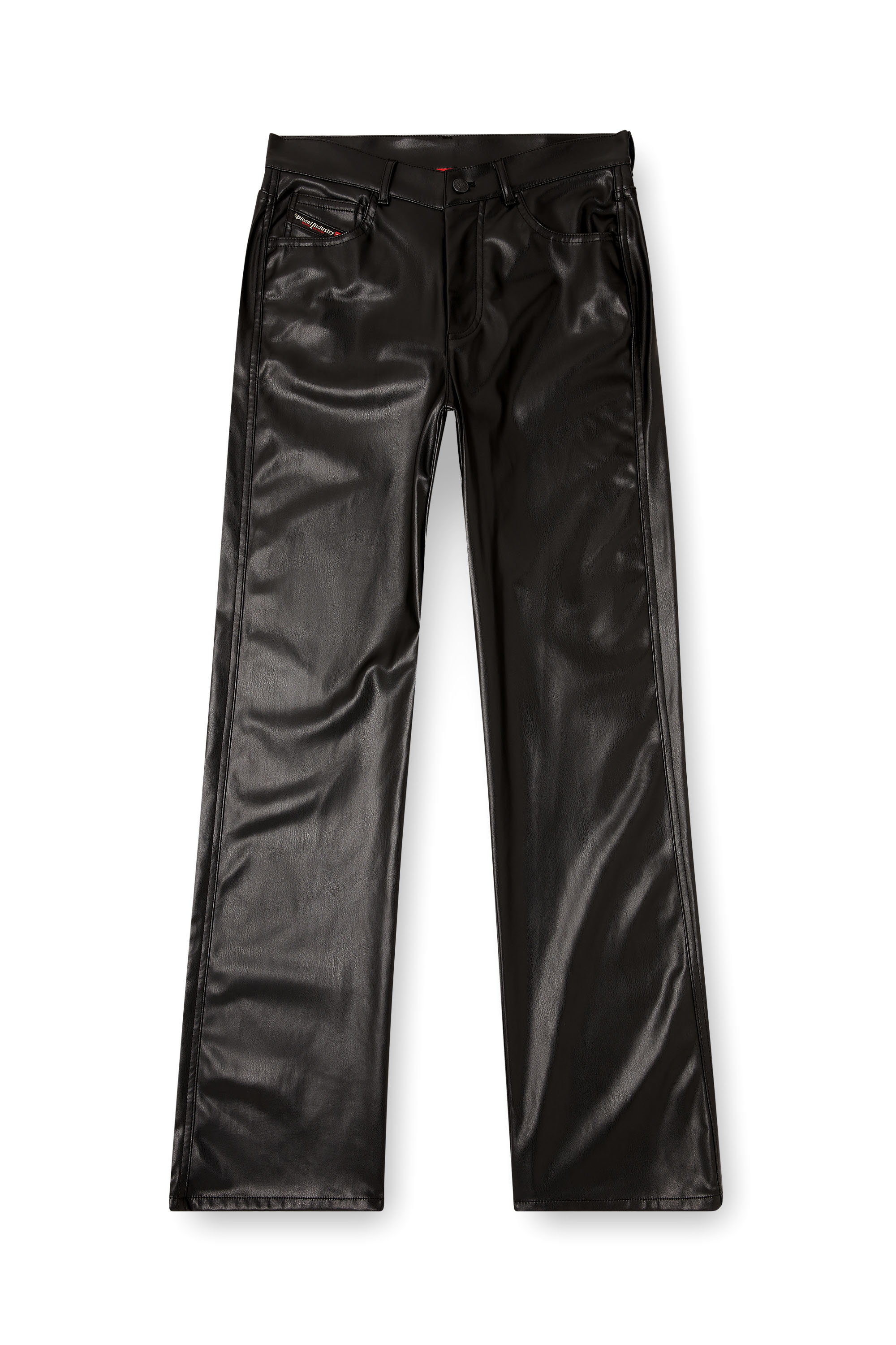 Diesel - P-LAIN, Woman's Five pocket pants in coated fabric in Black - 3