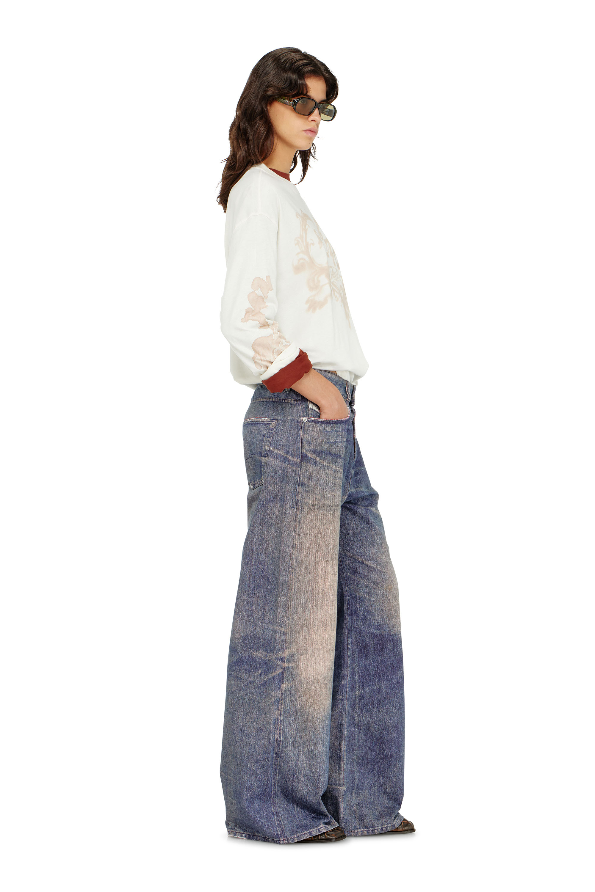 Diesel - Woman's Relaxed Jeans 1996 D-Sire 09P95, Dark Blue - 2