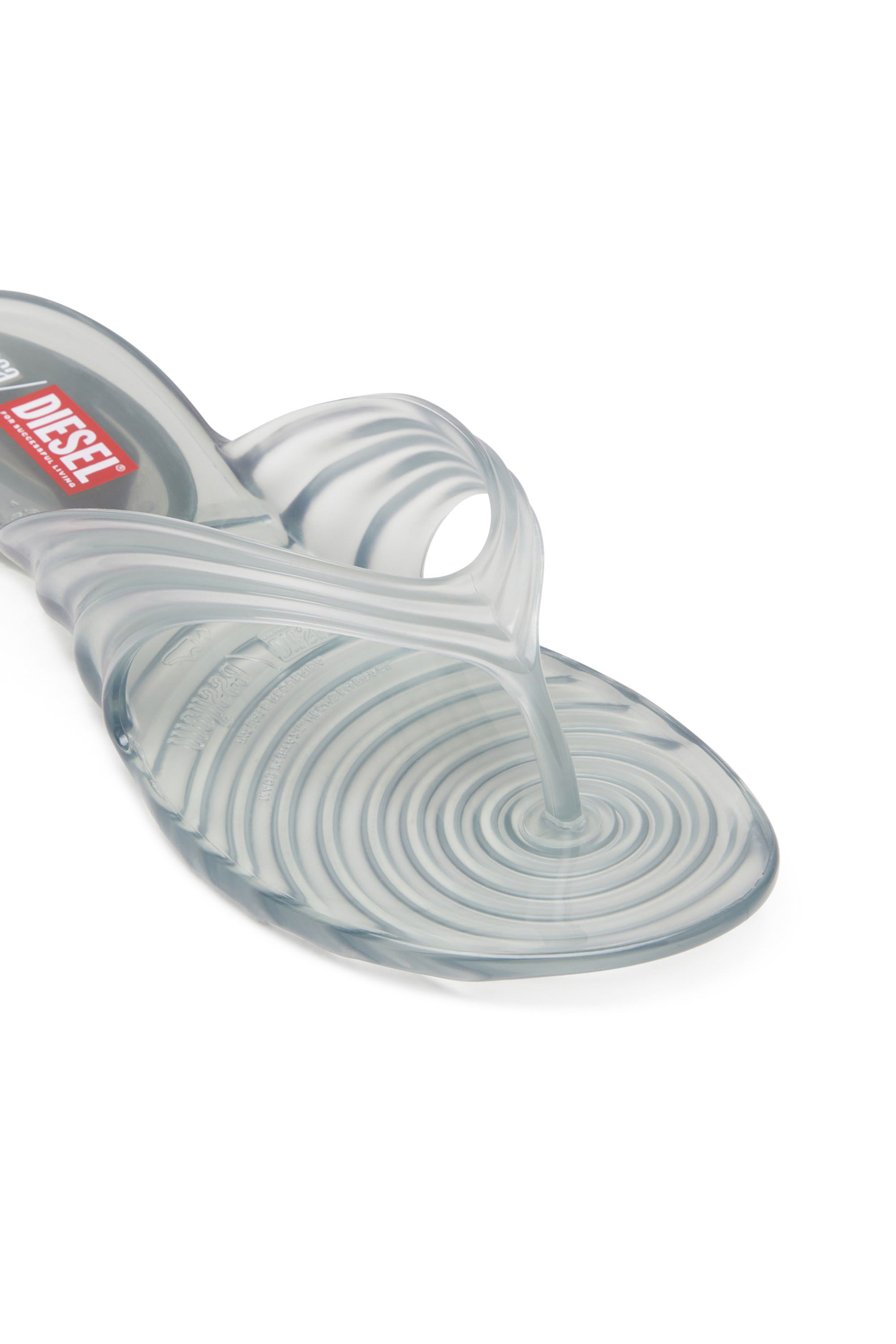Diesel - MELISSA QUANTUM THONG, Woman's Sculptural flip-flops in Melflex® in Light Grey - 6