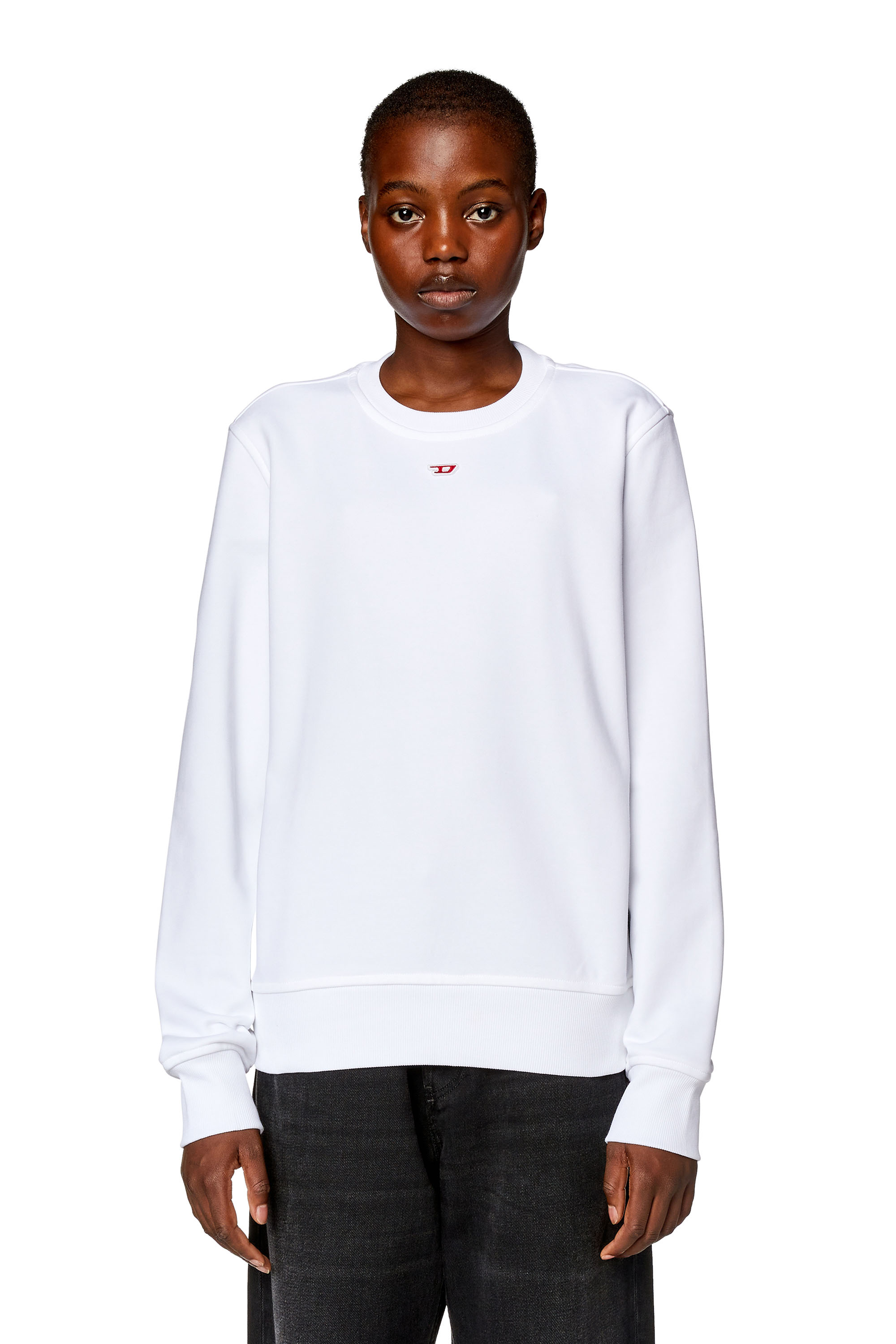 Diesel - S-GINN-D, Woman's Sweatshirt with D logo in White - 5