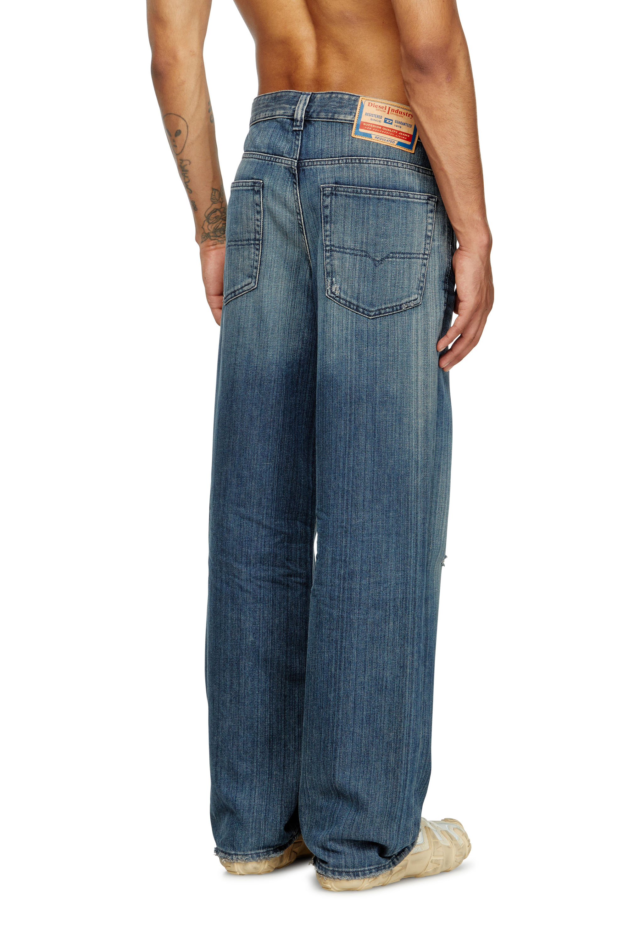 Diesel - Man's Relaxed Jeans 2001 D-Macro 09M09, Dark Blue - 4