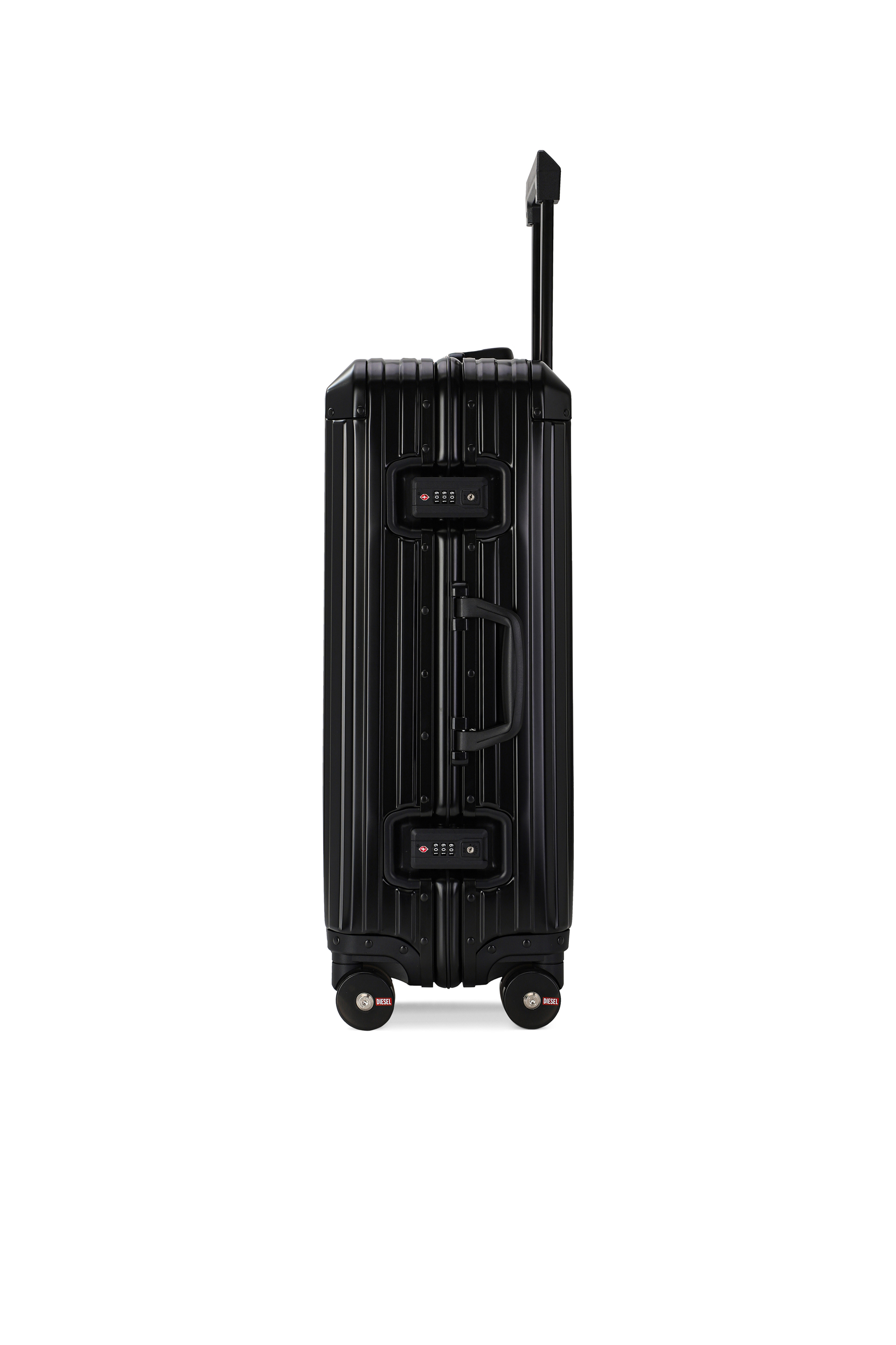 Diesel - DIESEL ALUMINUM TROLLEY- DSL002, Unisex's Aluminum suitcase size M in Black - 4