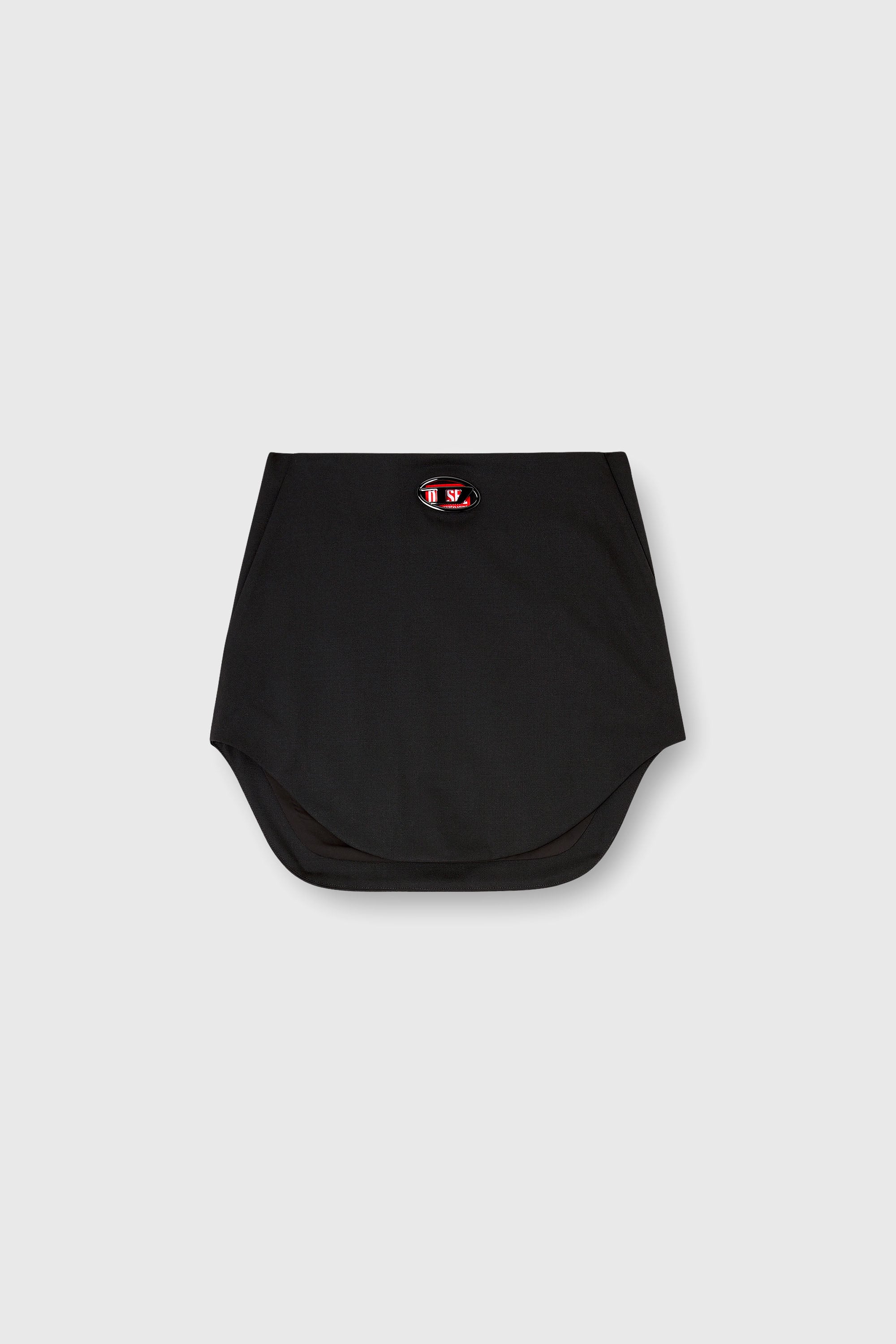 Diesel - O-LIVERY, Woman's Wool-blend miniskirt with Oval D plaque in Black - 2