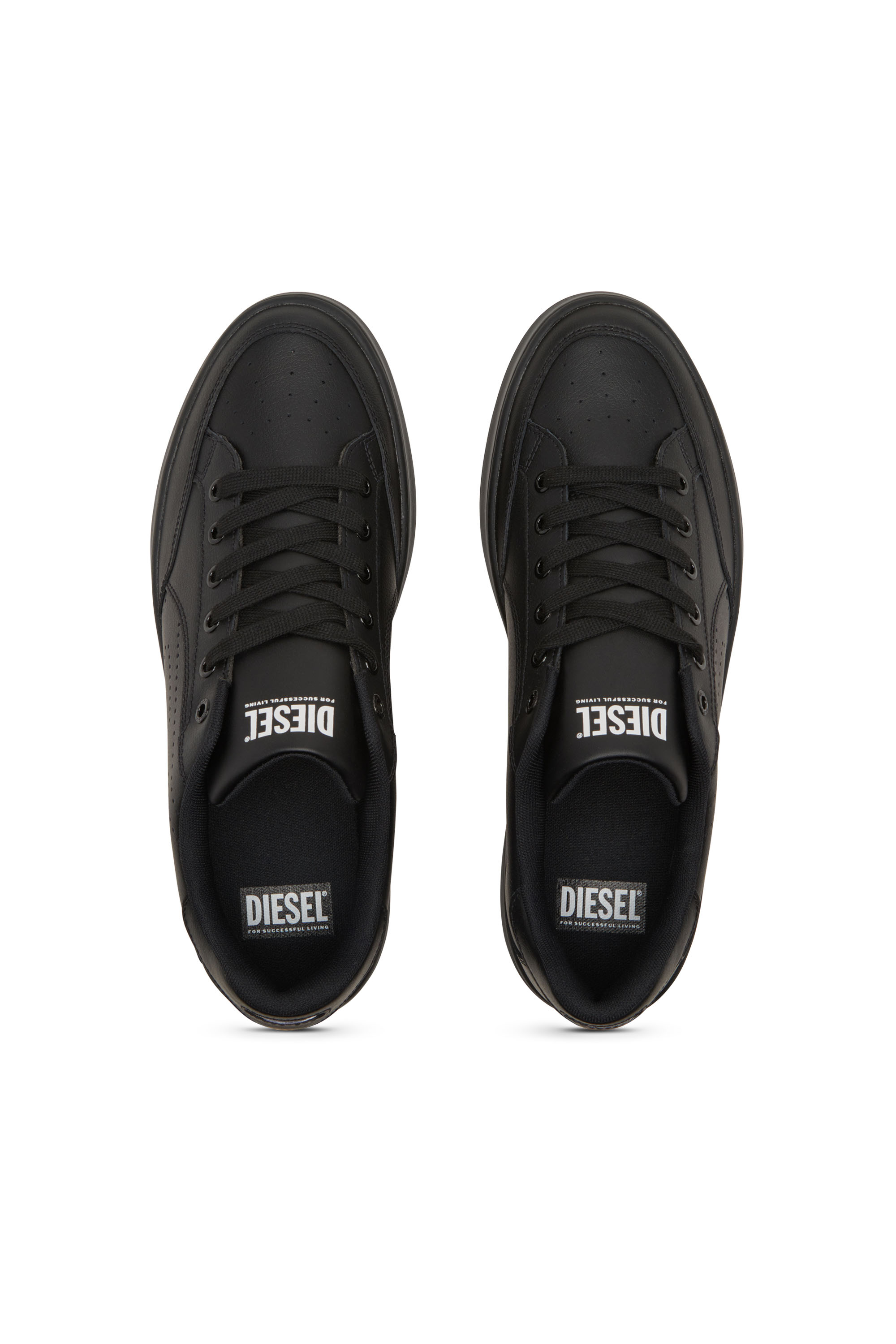 S-DAKOTA LOW, Black Diesel - S-DAKOTA LOW, Man's S-Dakota-Leather sneakers with perforated logo in Black - 6