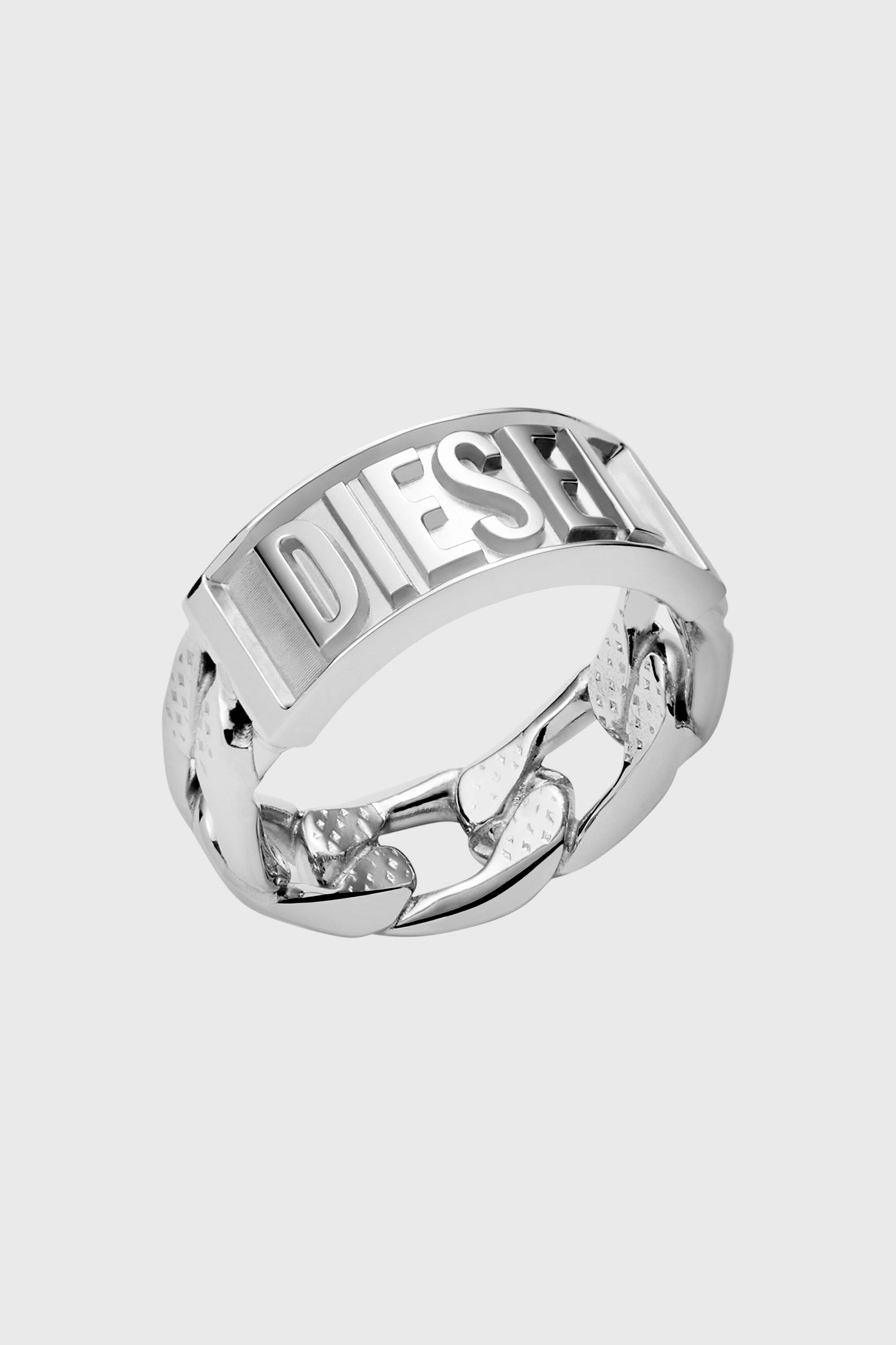 Diesel - DX1347, Man's Stainless steel band ring in Silver - 1