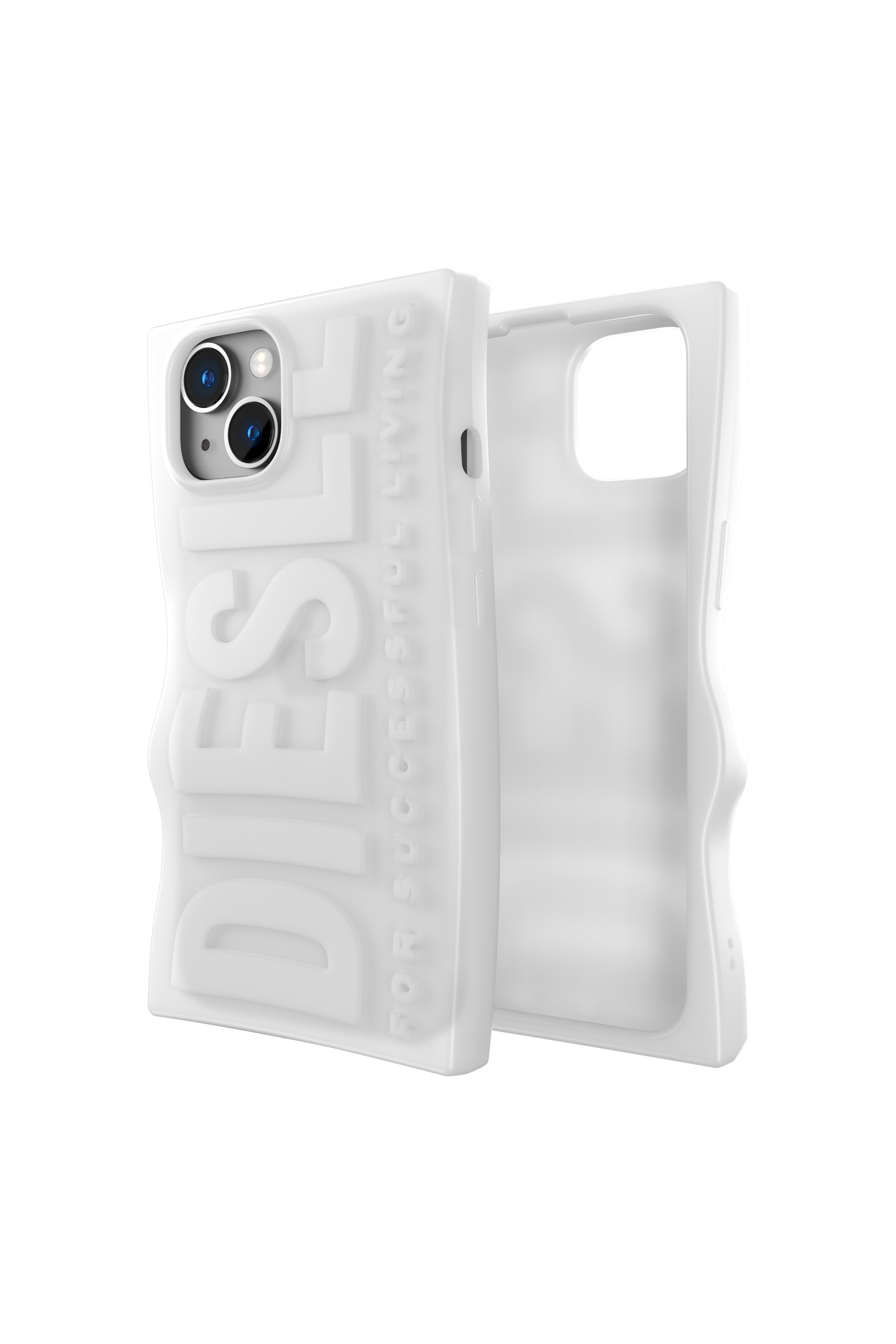Diesel - 54122 MOULDED CASE, Unisex D By case iPhone 13/iPhone 14 in White - Image 1