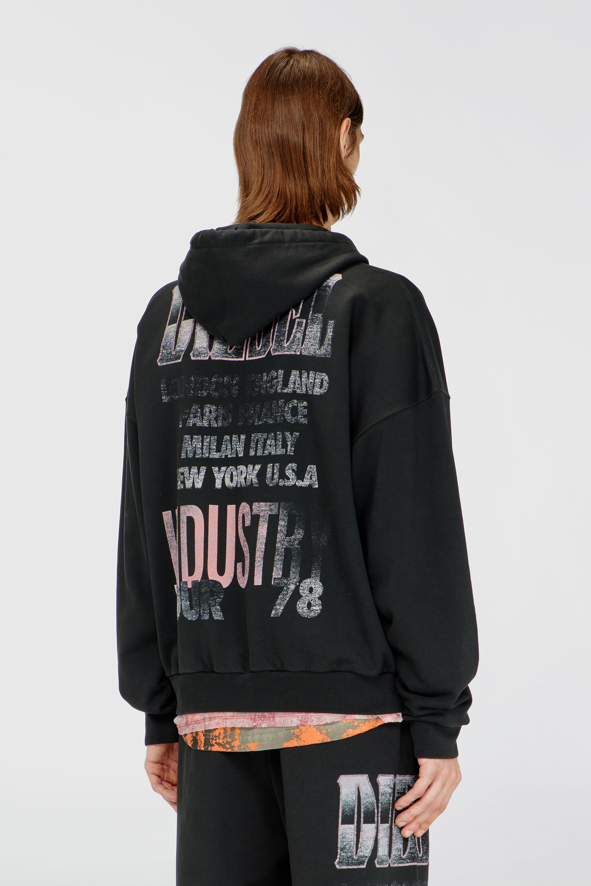 Diesel - S-WILL-ZIP, Man's Zip-up hoodie with concert graphics in null - 4