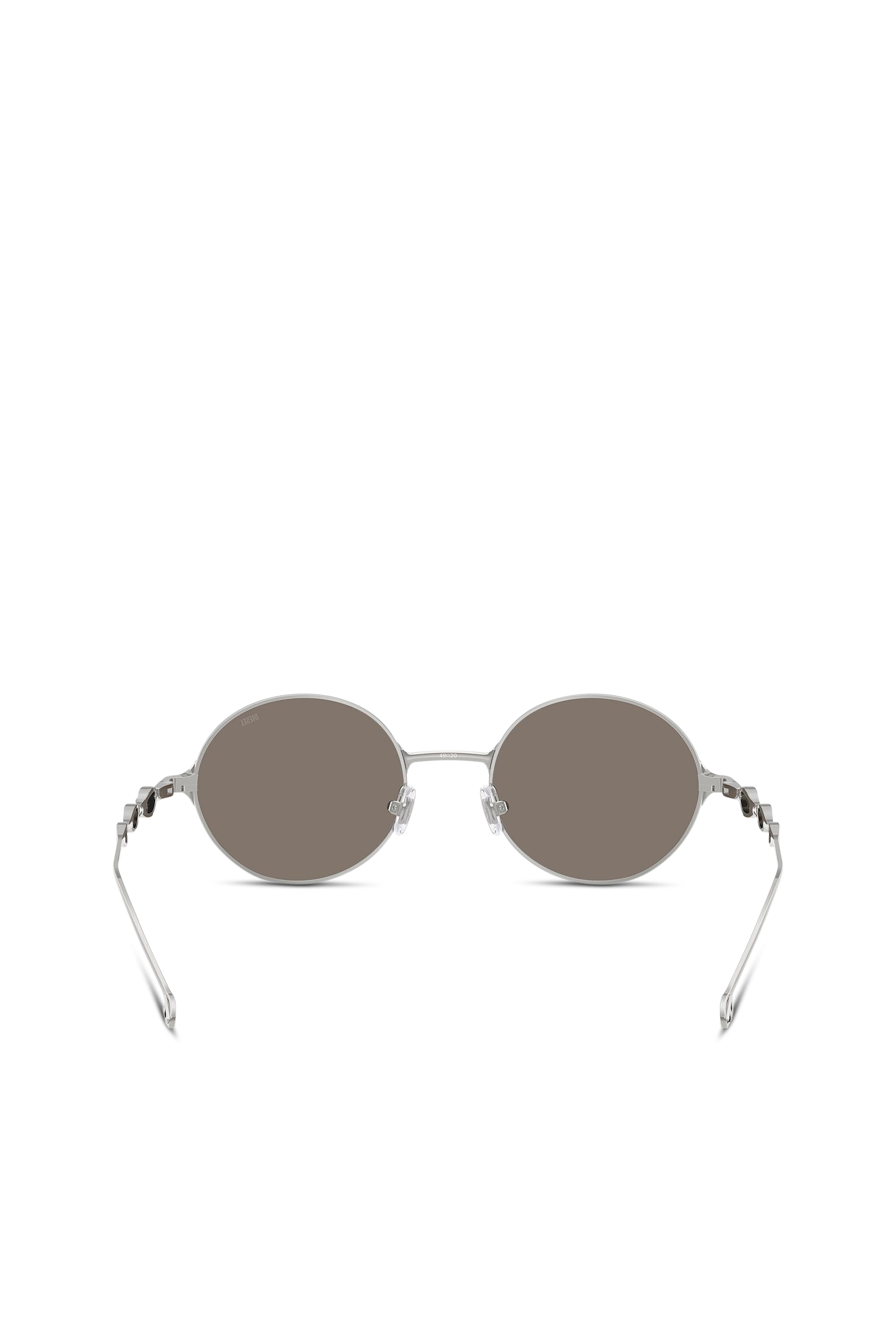 Diesel - 0DL1008, Unisex's Round sunglasses in Silver - 3