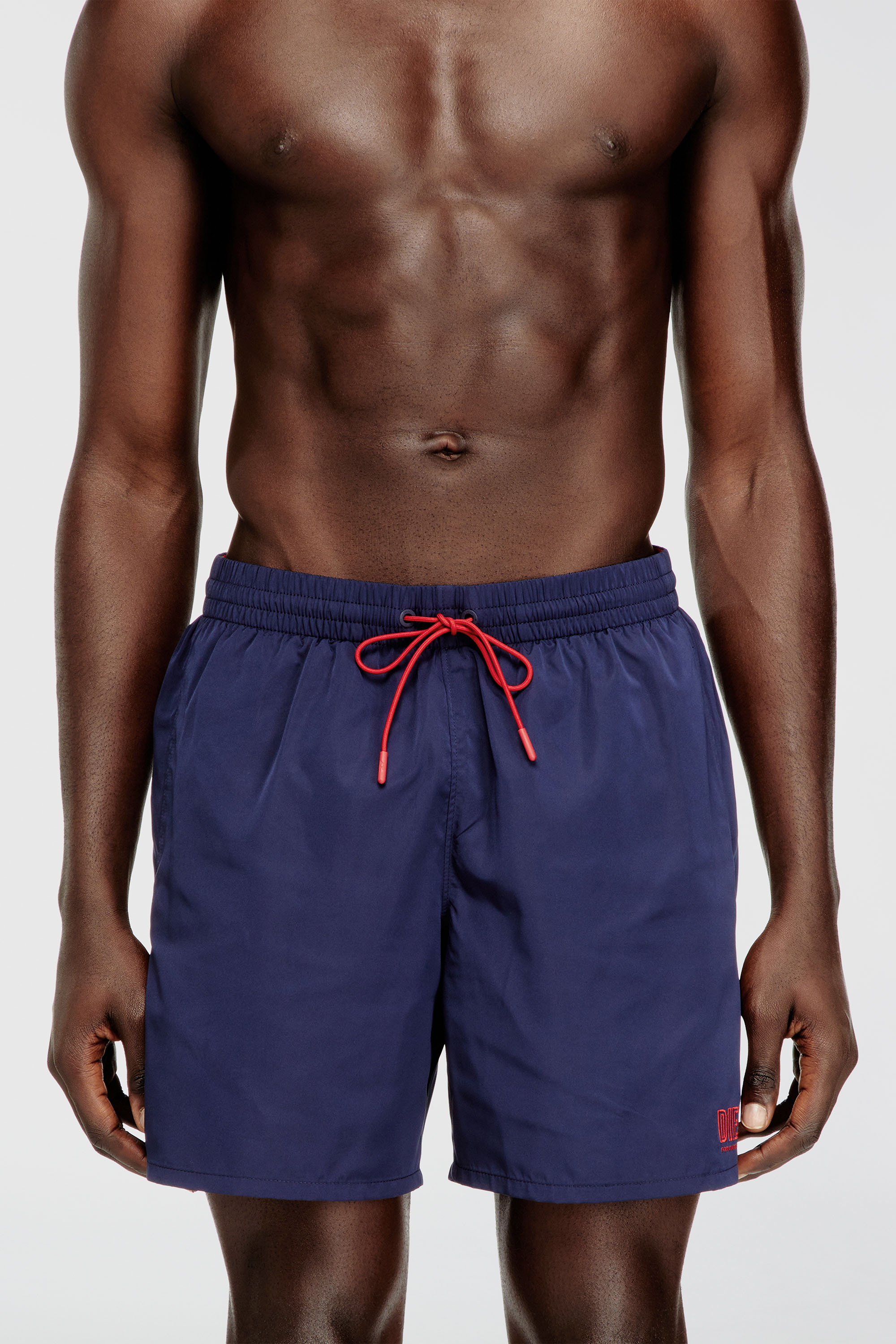 Diesel - SPORT-41-D-CORE, Man's Swim shorts with zip pocket in Dark Blue - 1