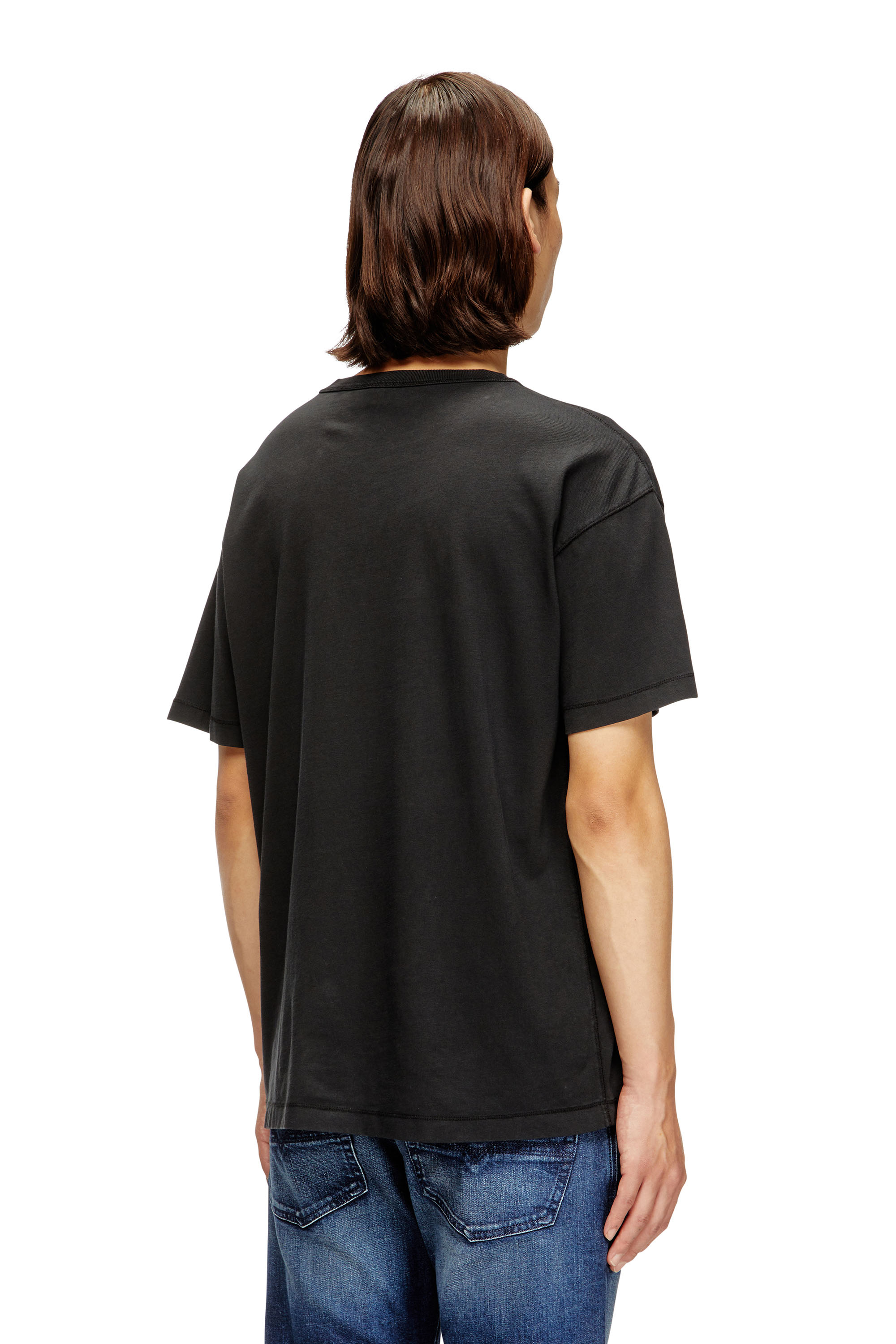 Diesel - T-NORM-IOD, Man's Light cotton T-shirt with metallic Oval D logo in Black - 4
