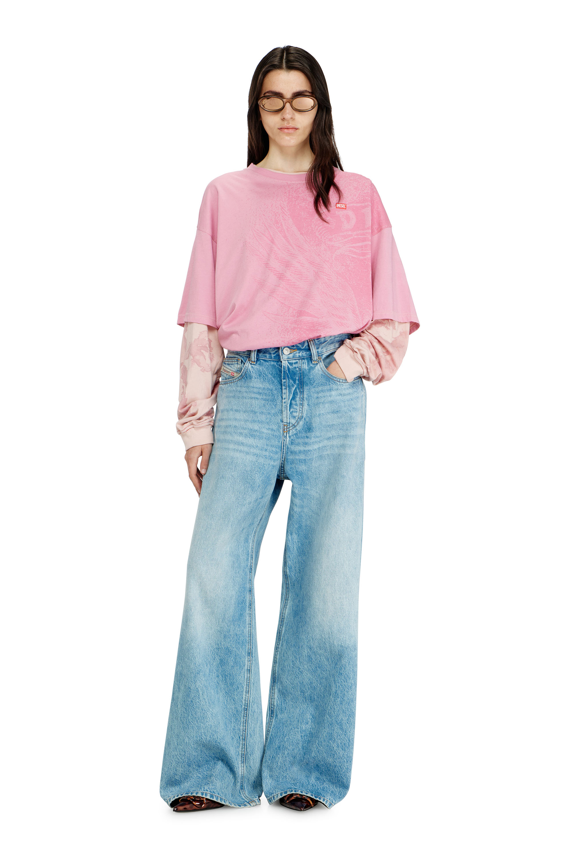 Diesel - Unisex's Relaxed Jeans 1996 D-Sire 09I29, Light Blue - 2