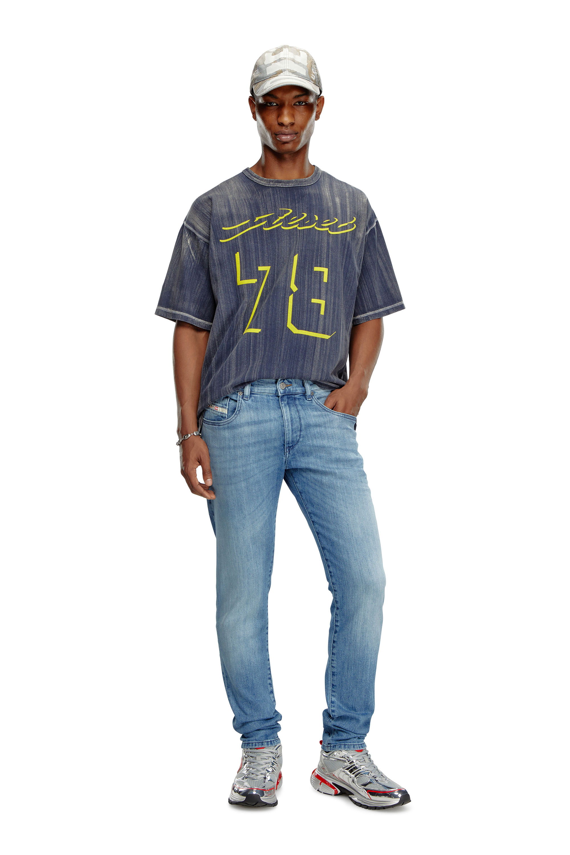 Diesel - Man Slim Jeans 2019 D-Strukt 0GRDI, Light Blue - Image 1