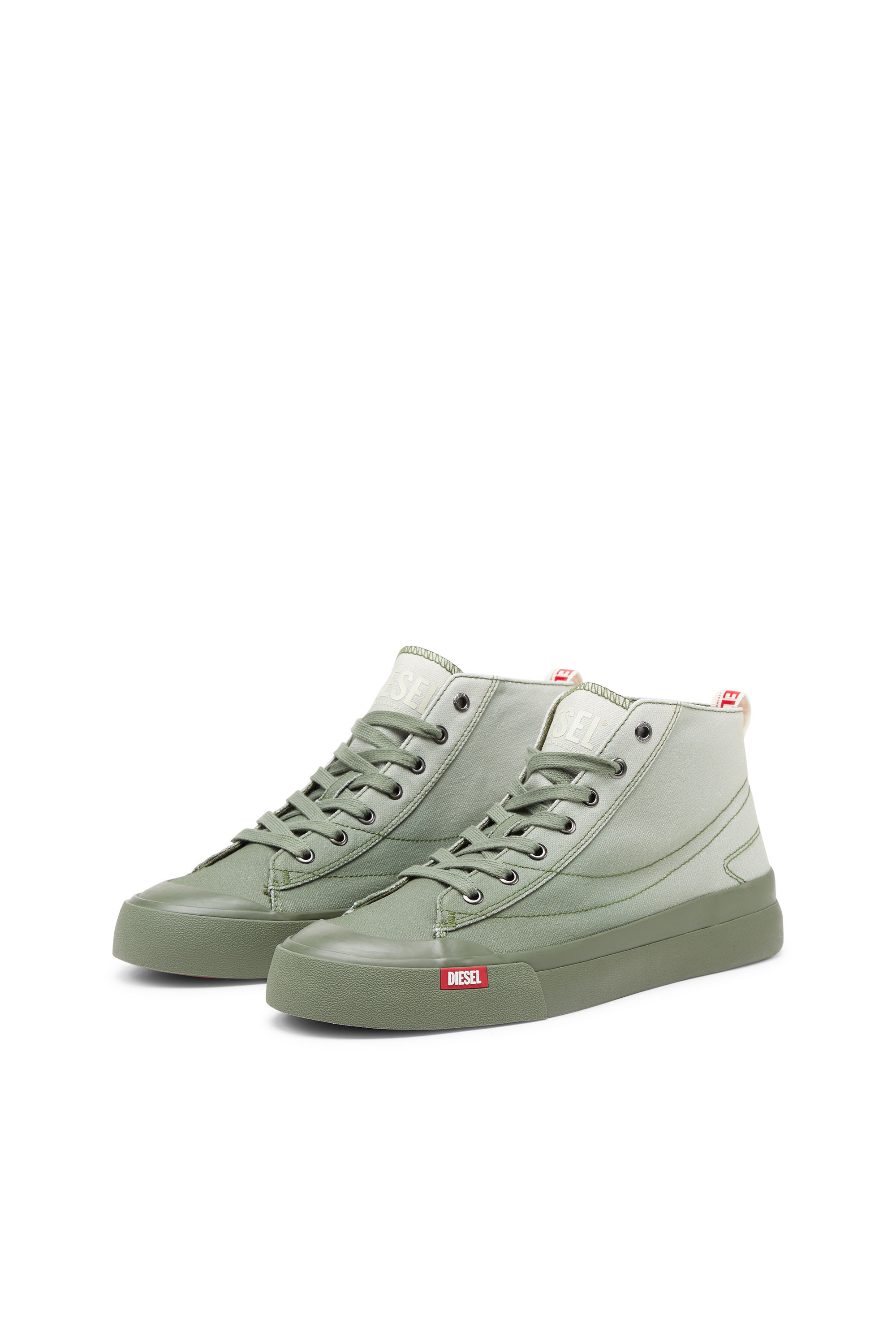 Diesel - S-ATHOS MID, Man S-Athos Mid-High-top sneakers in faded canvas in Multicolor - Image 8