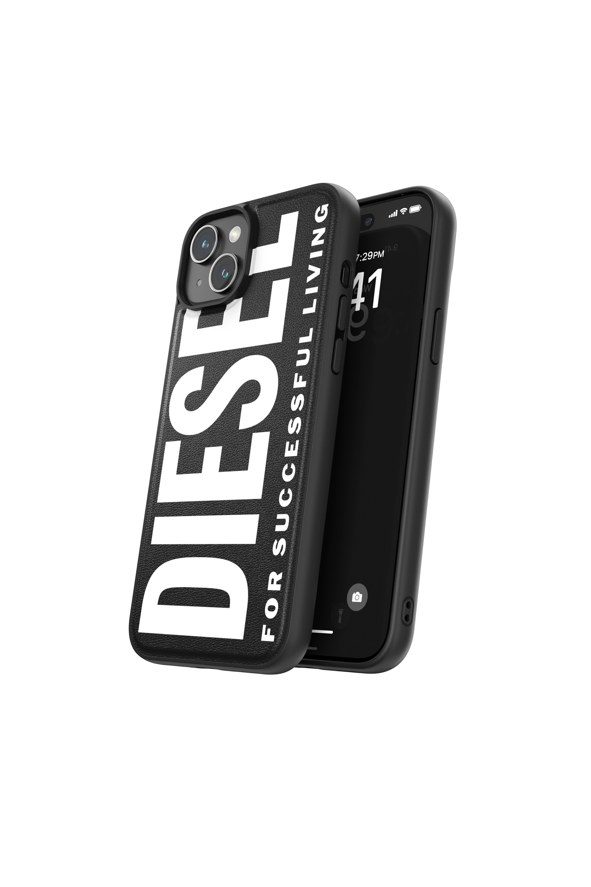 Diesel - 54167 MOULDED CASE, Unisex Moulded case cover iP15 Plus in Black - Image 3