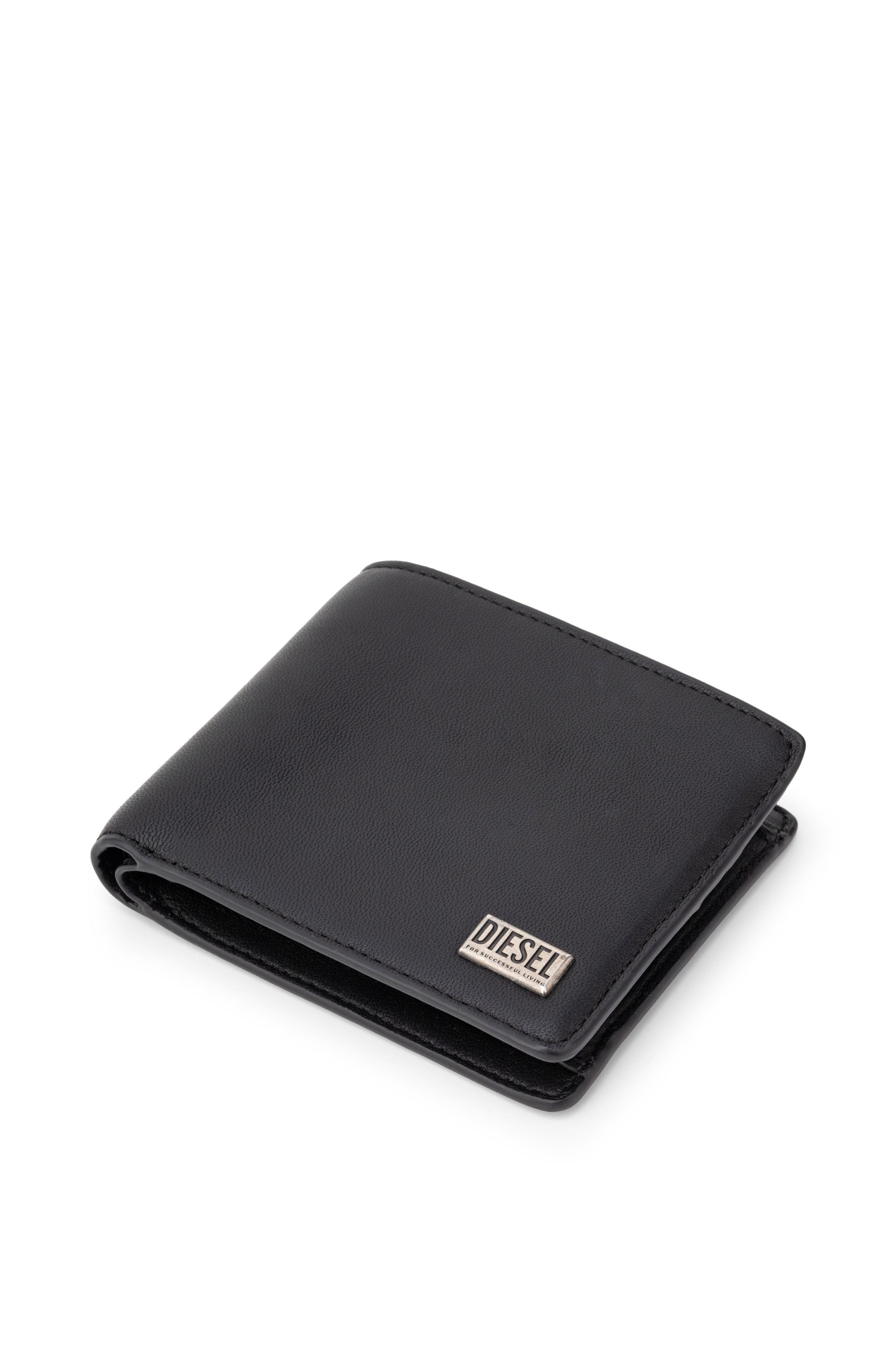 Diesel - BISCOTTO BI FOLD COIN S 3D, Man's Bi-fold wallet in semi gloss leather in null - 3