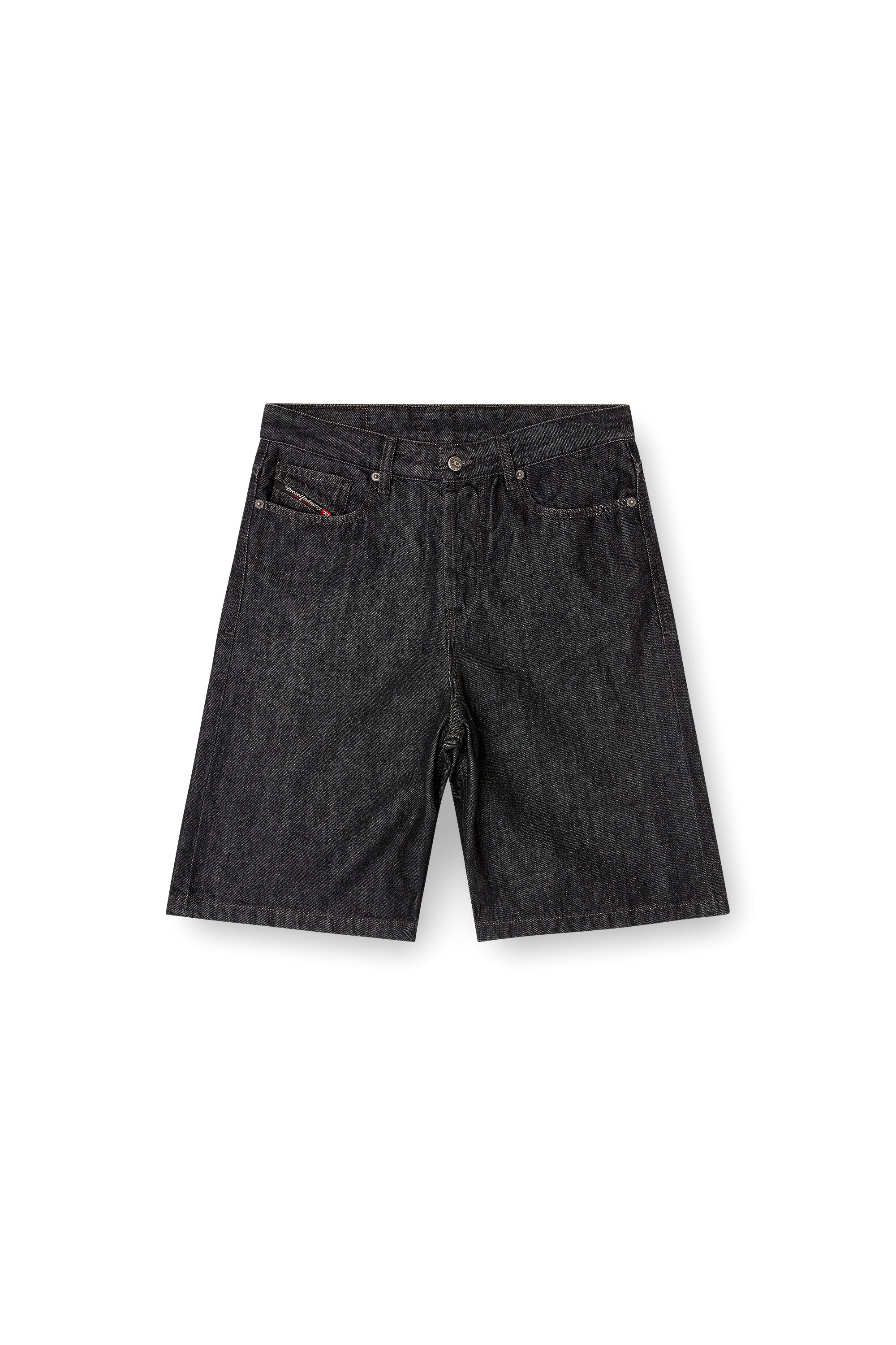 Diesel - DE-SIRE-SHORT, Woman's Shorts in rinse-wash denim in Black - 2