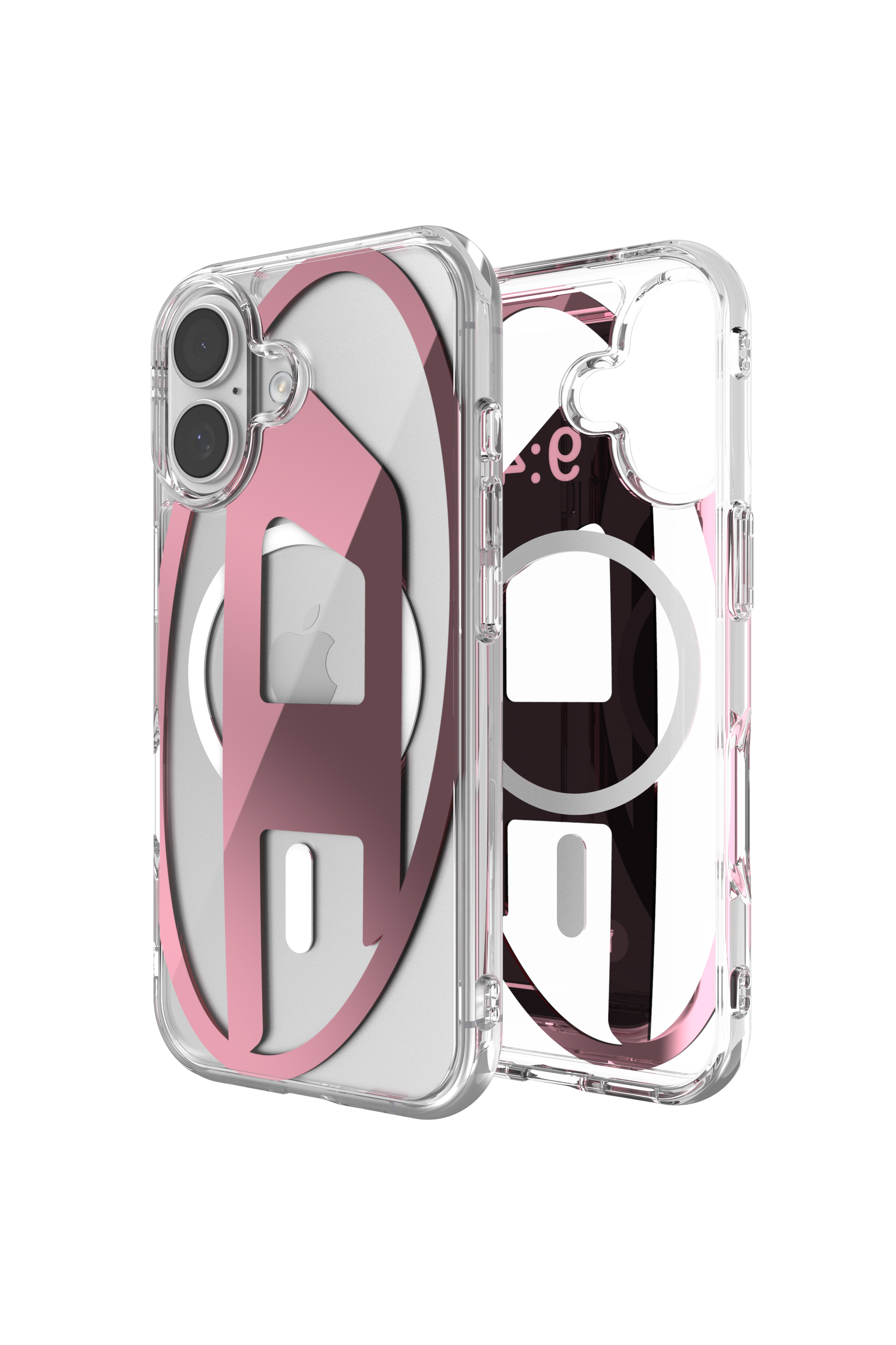 Diesel - 60419 AOP CASE, Unisex's Oval D metallic case with magsafe for iPhone 17 in Pink - 1