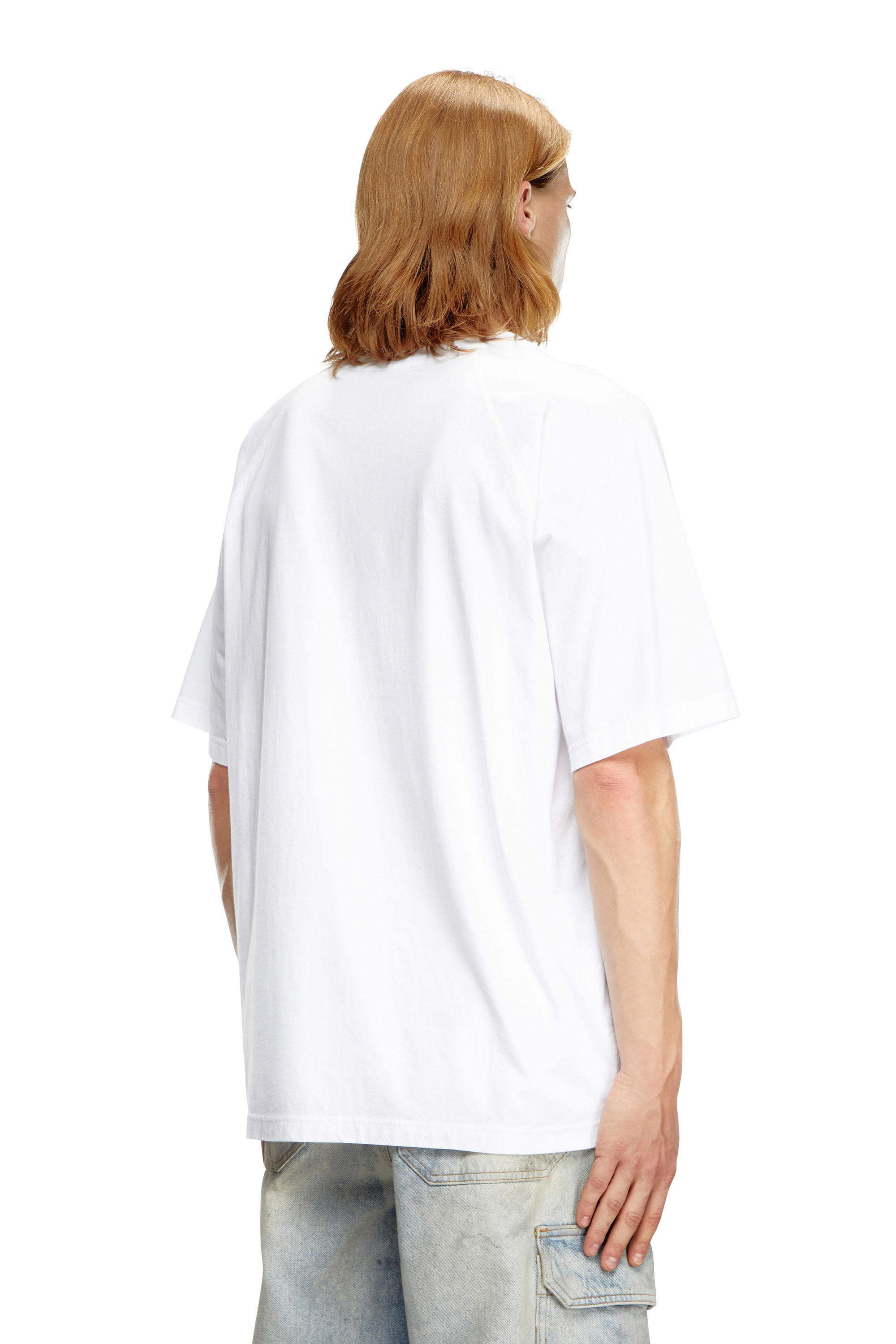 Diesel - T-ROXT-Q1, Man T-shirt with inside-out print in White - Image 4