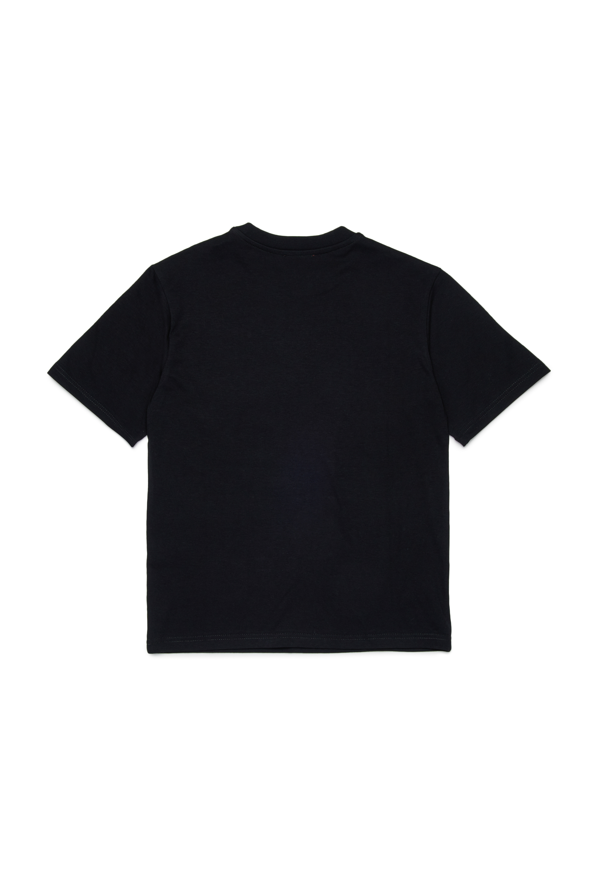Diesel - MTOMS OVER, Man's Cotton T-shirt with maxi logo print in Black - 2