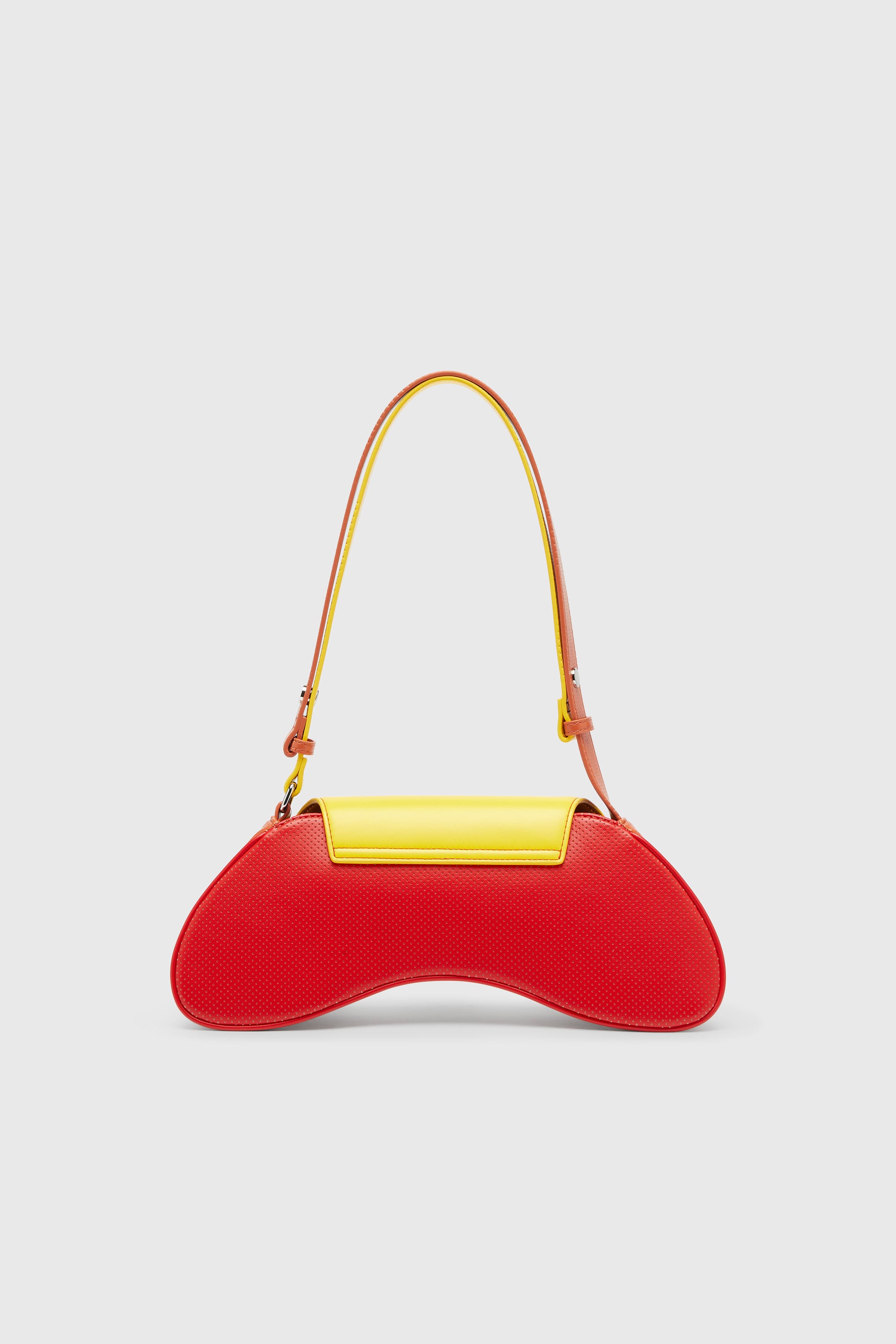 Diesel - PLAY CROSSBODY, Woman's Play - Crossbody bag in quilted perforated PU in Orange/Yellow - 3