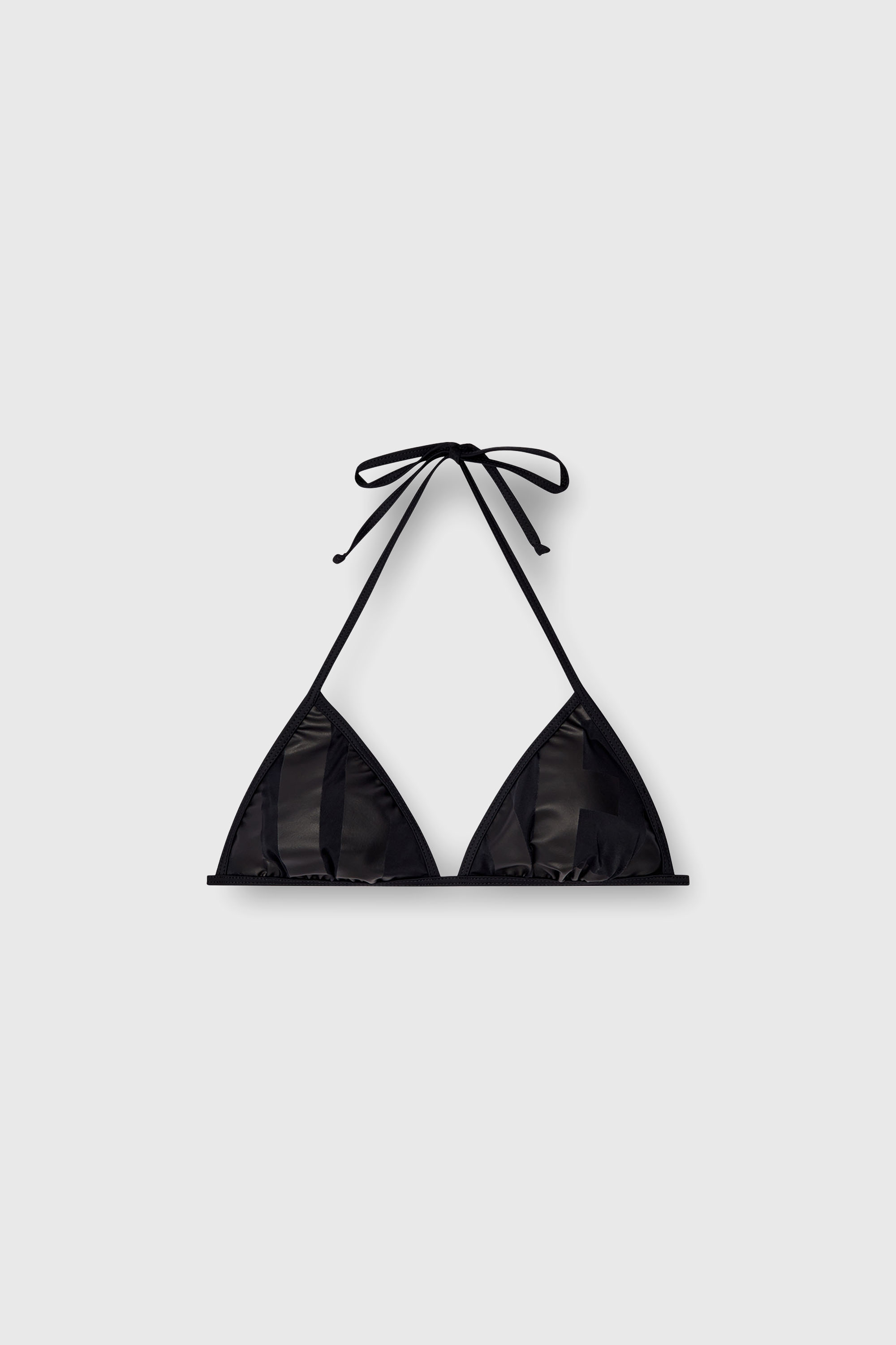 Diesel - BFB-SEES-A, Woman's Bikini top with cut-off Diesel logo in Black - 4