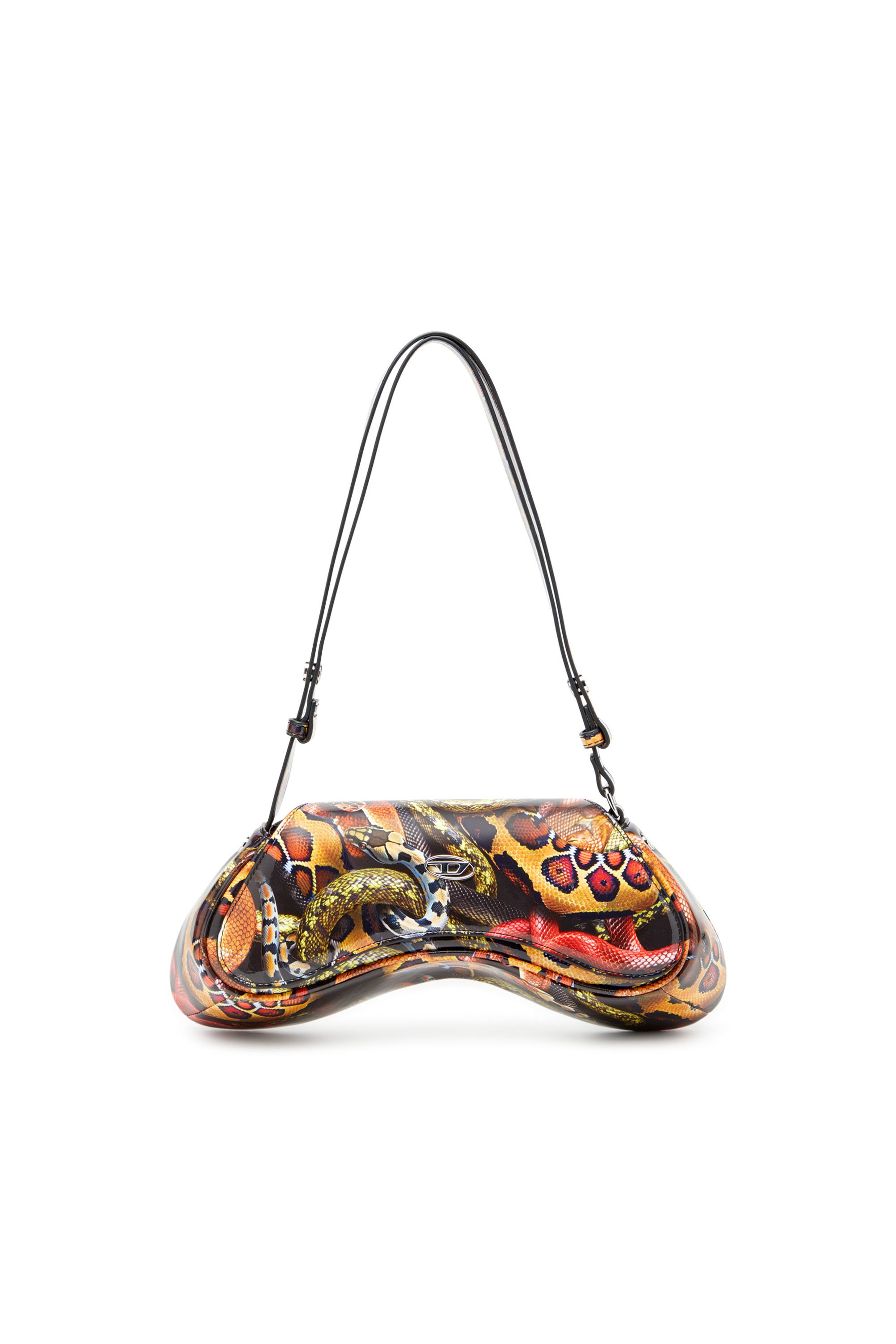 Diesel - CNY PLAY CROSSBODY, Woman's Shoulder bag with snake print in Multicolor - 1