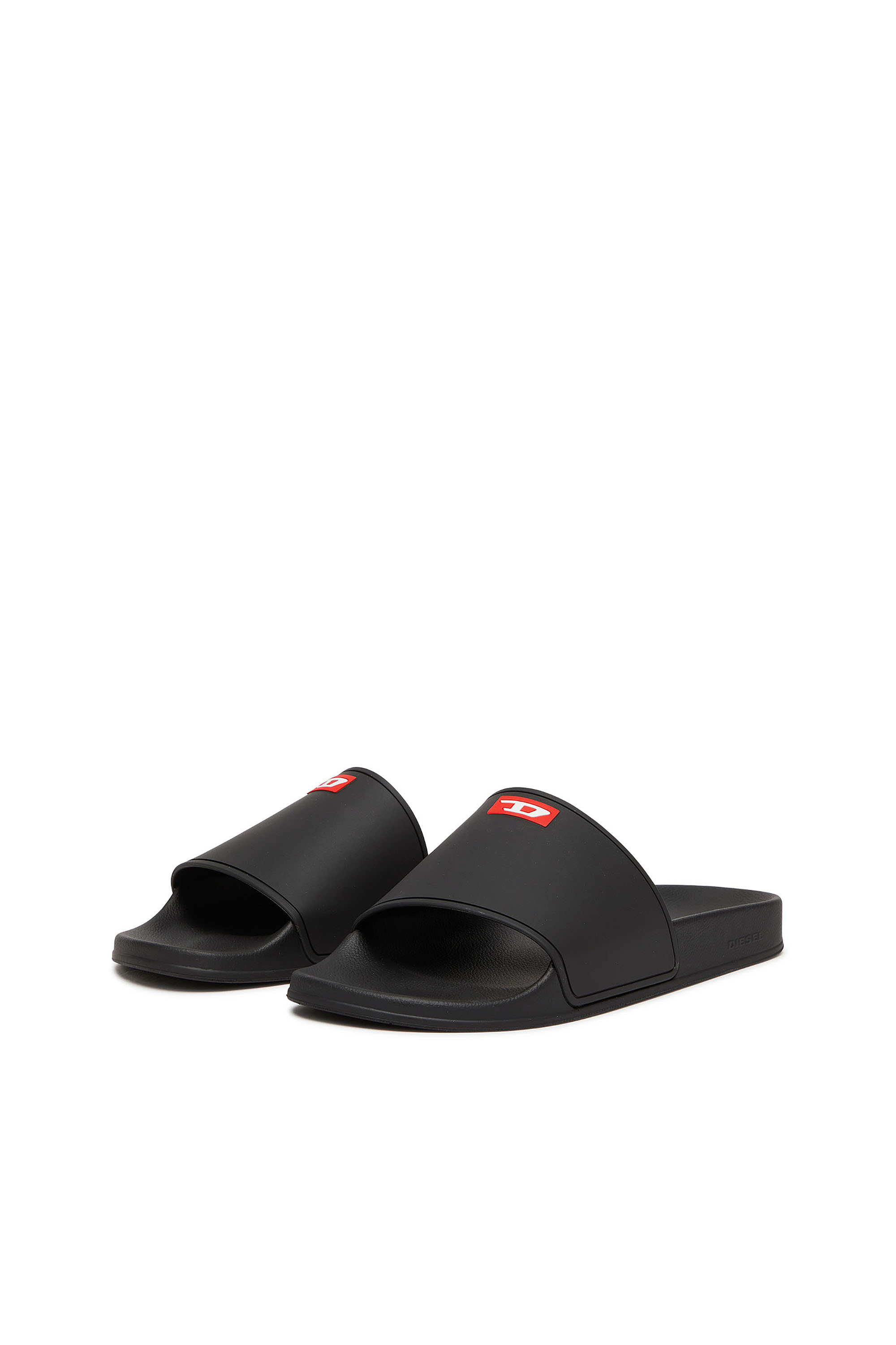 SA-SWIM, Black Diesel - SA-SWIM, Man's Sa-Swim-Rubber pool slides with D logo in Black - 8