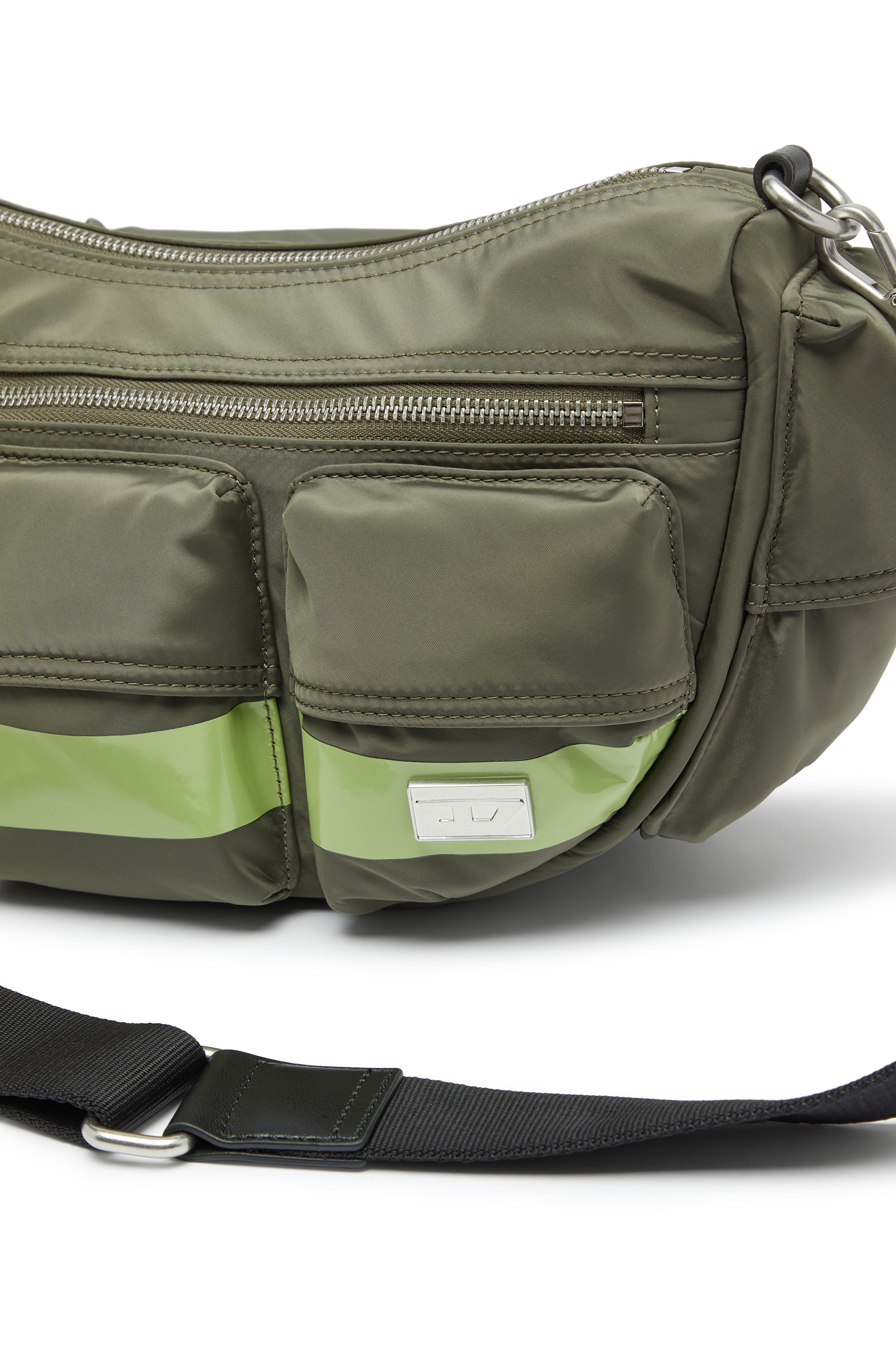 Diesel - MULTI-PKTS SHOULDER BAG X, Unisex's Multi-Pkts - Shoulder bag with color-block design in Green/Yellow - 5