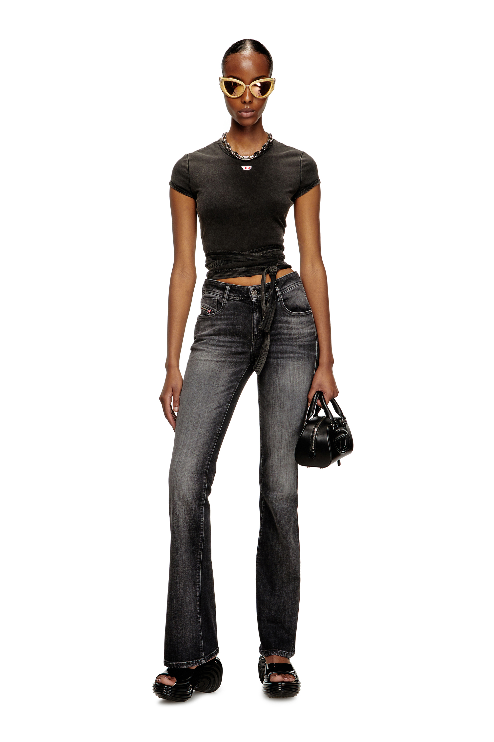 Diesel - MELISSA QUANTUM PLATFORM, Woman's Platform mule in Melflex® in Black - 7