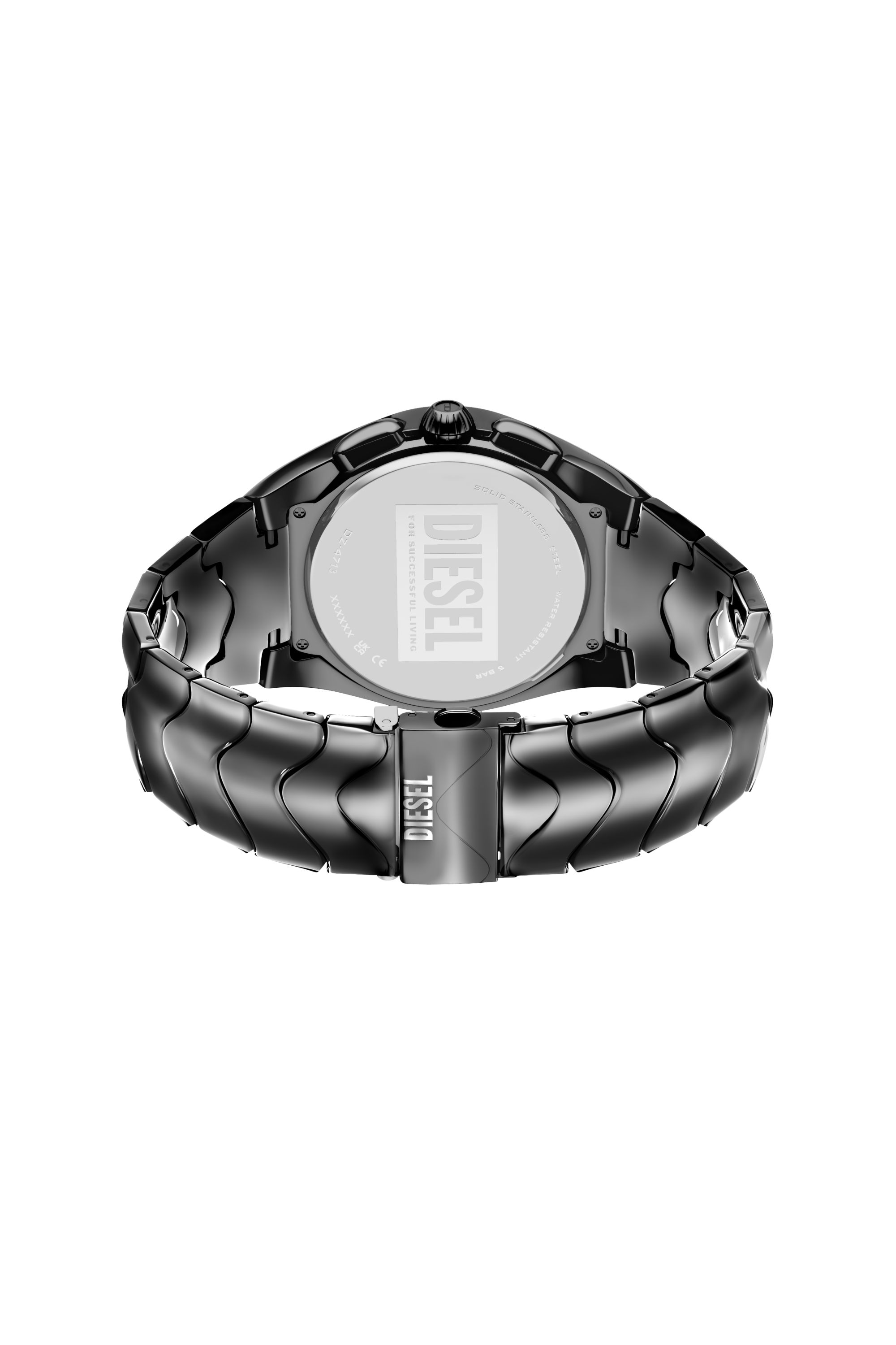 Diesel - DZ4713 WATCH, Man's Mercurial gunmetal stainless steel watch in Black - 4