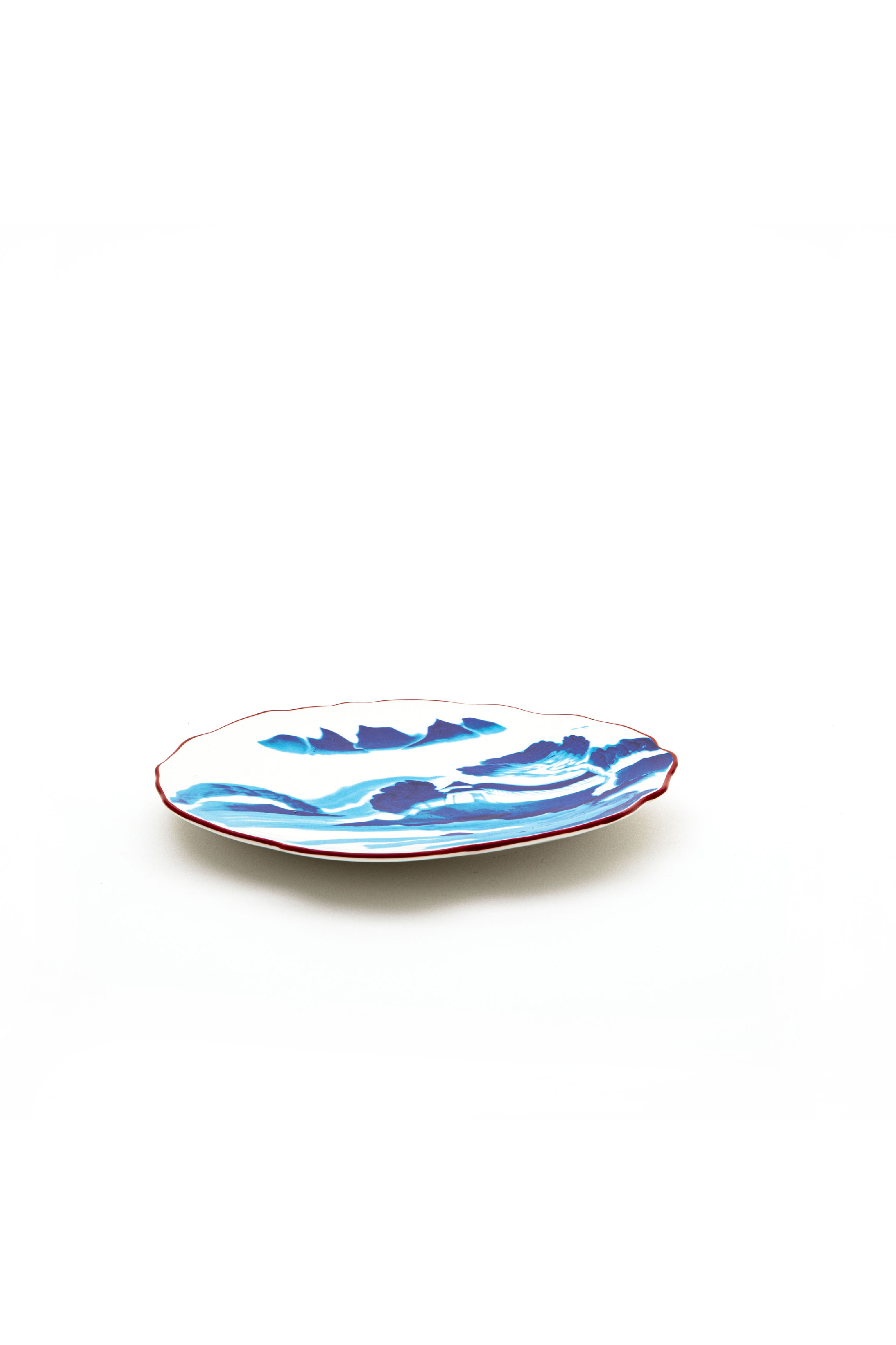 Diesel - 11233 DESSERT PLATE IN PORCELAIN"CLASSIC, Unisex's Porcelain dessert plate in White/Blue - 3
