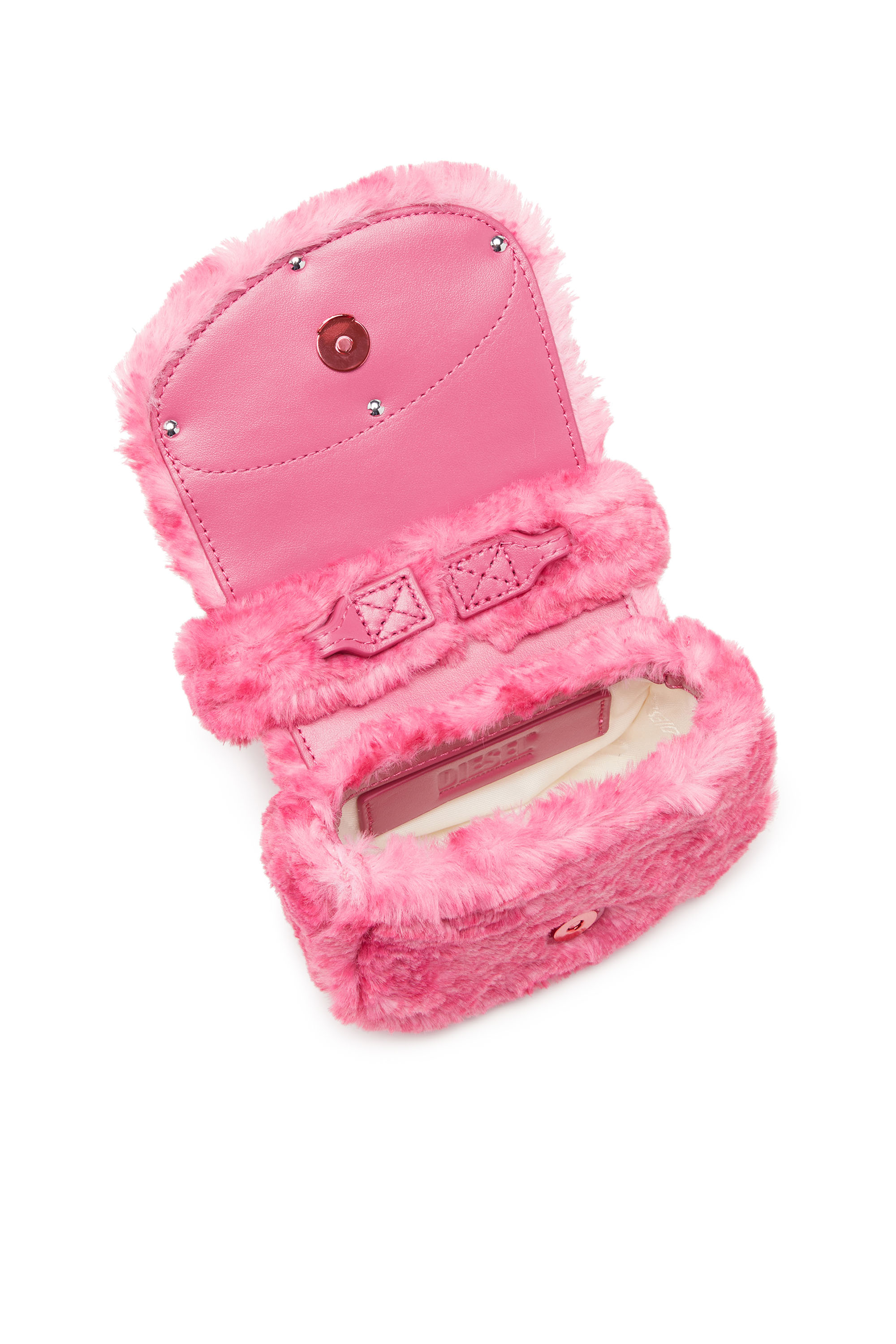 Diesel - 1DR XS, Woman 1DR Xs-Fluffy iconic mini bag in Pink - Image 4