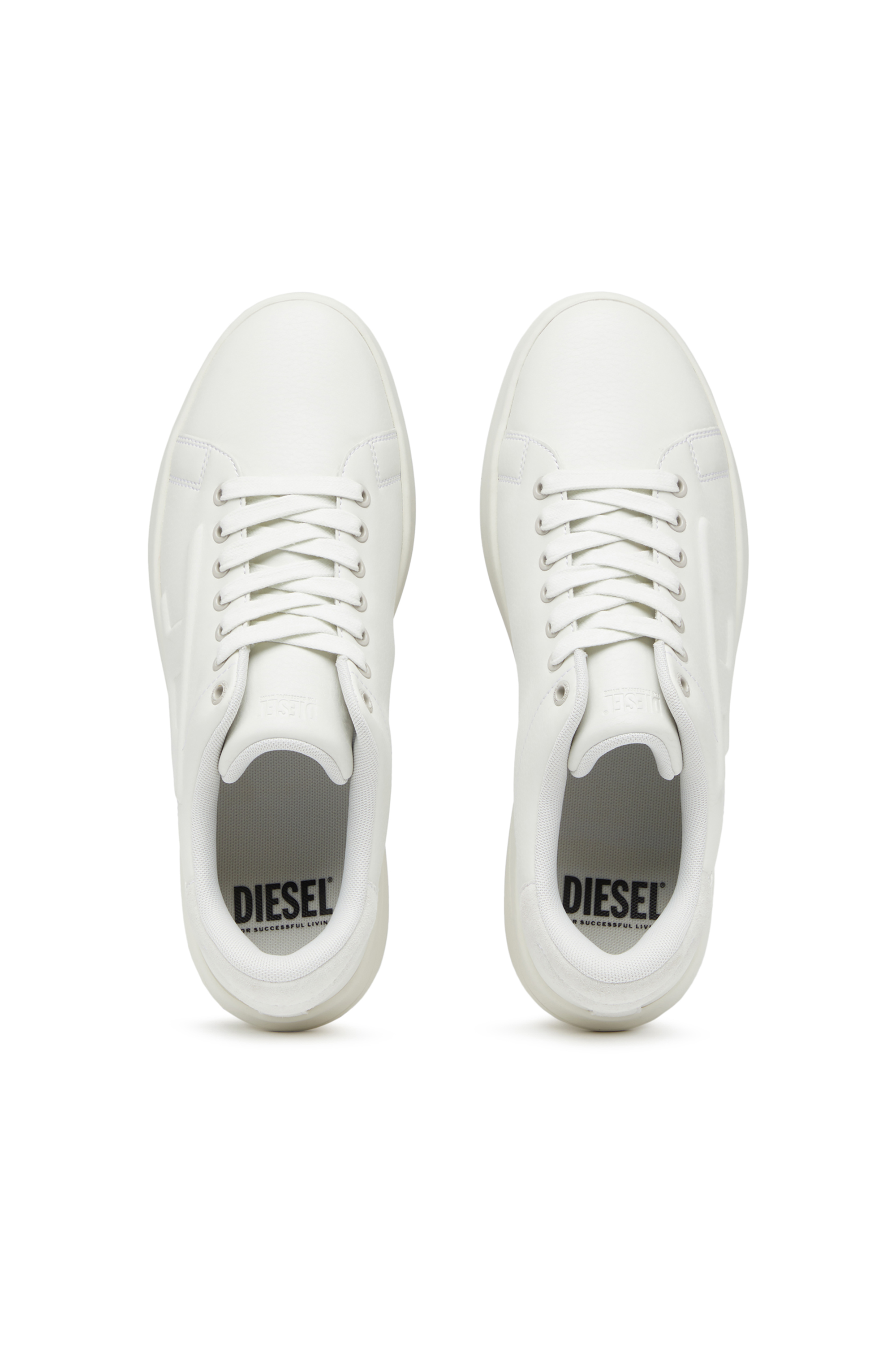 Diesel - S-ATHENE LOW, Man S-Athene Low-Sneakers with embossed D logo in White - Image 5