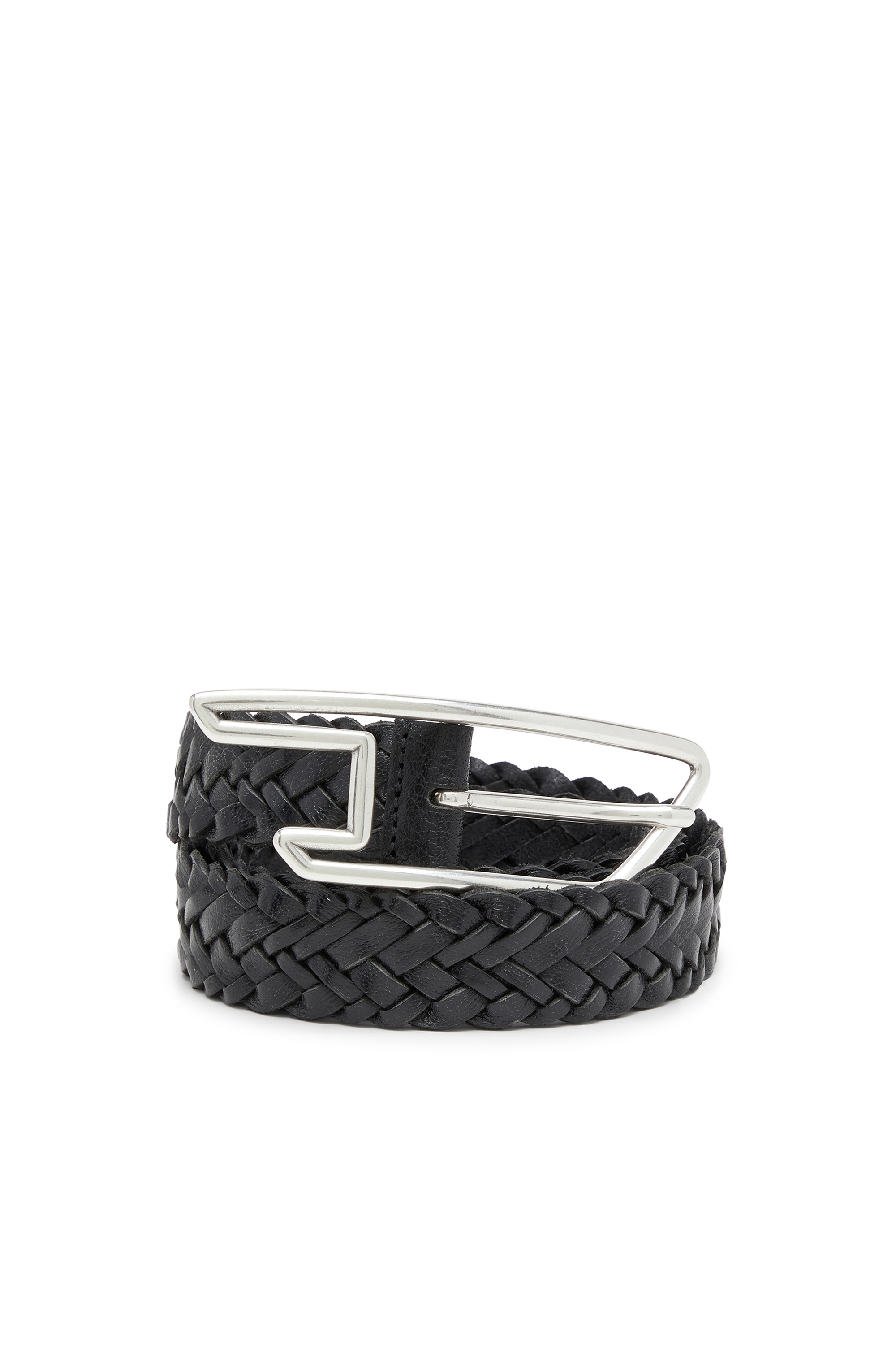 Diesel - B-D LINE 30 BRAIDERED, Unisex's 3cm belt in braided leather in Black - 3