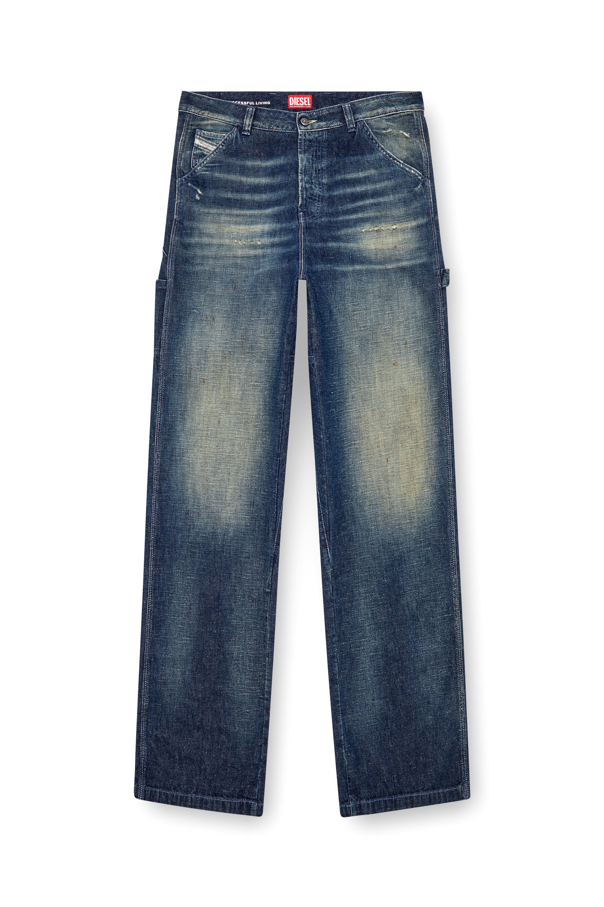 Diesel - Man's Relaxed Jeans D-Livery 09J91, Dark Blue - 5