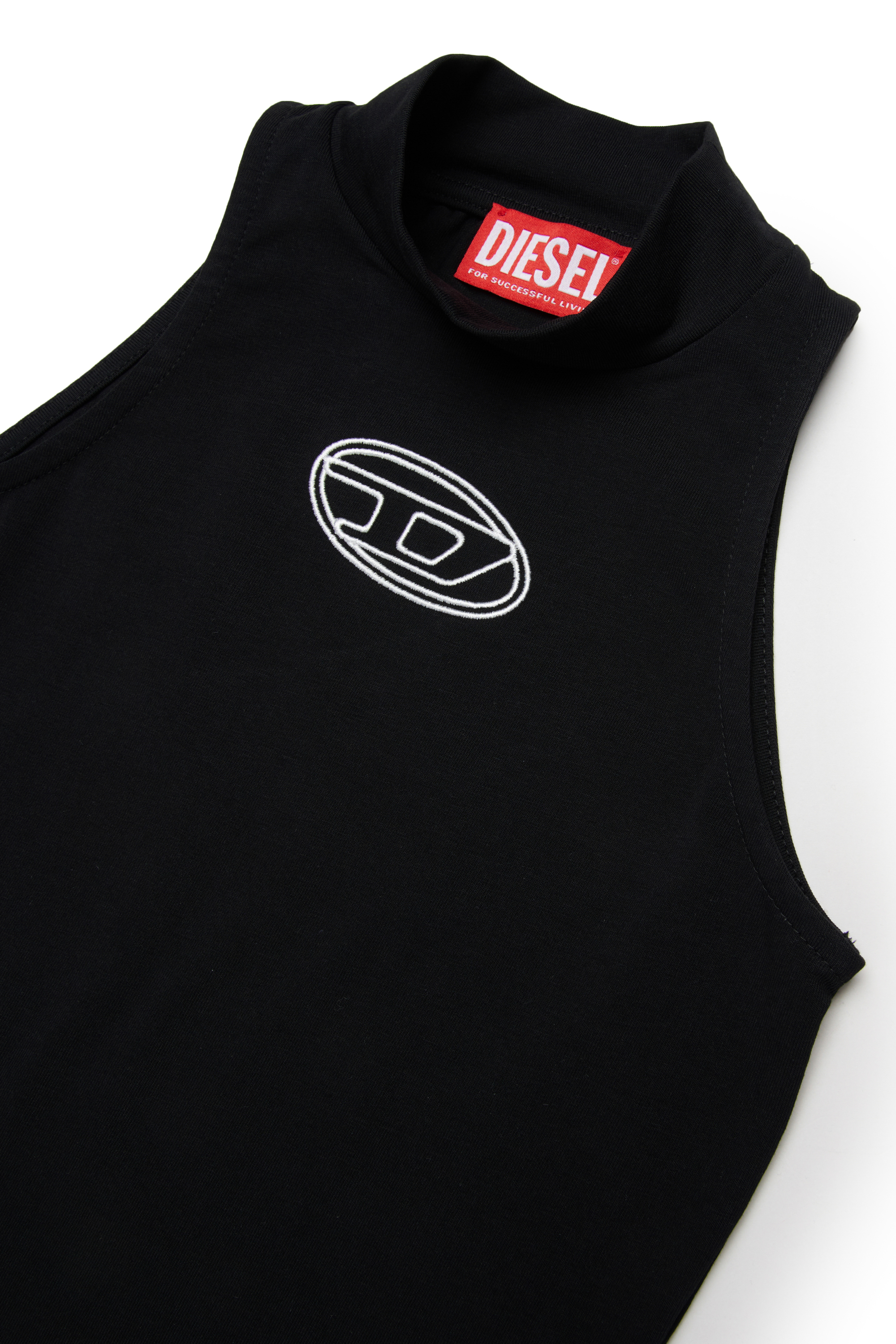 Diesel - BVODY, Woman's Cotton bodysuit with Oval D embroidery in Black - 3