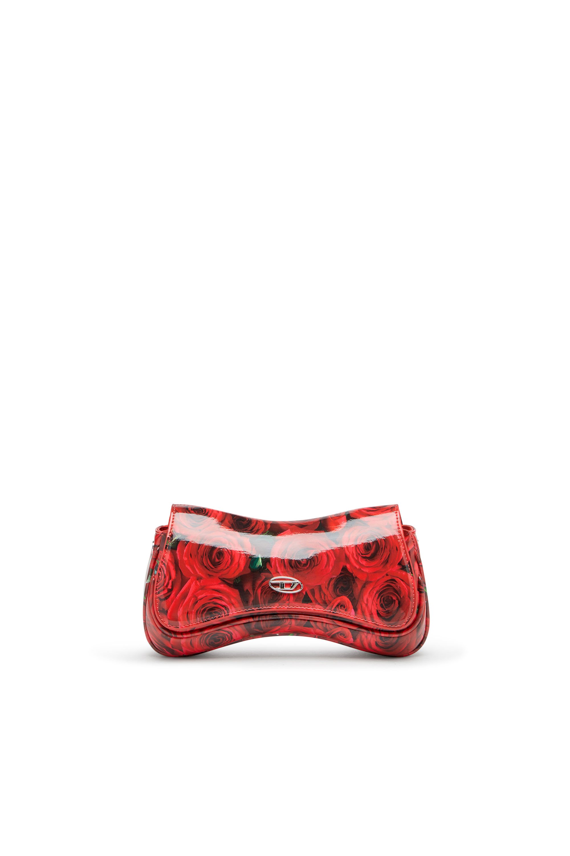 Diesel - PLAY CLUTCH, Woman's Play-Glossy clutch with print in Red - 2