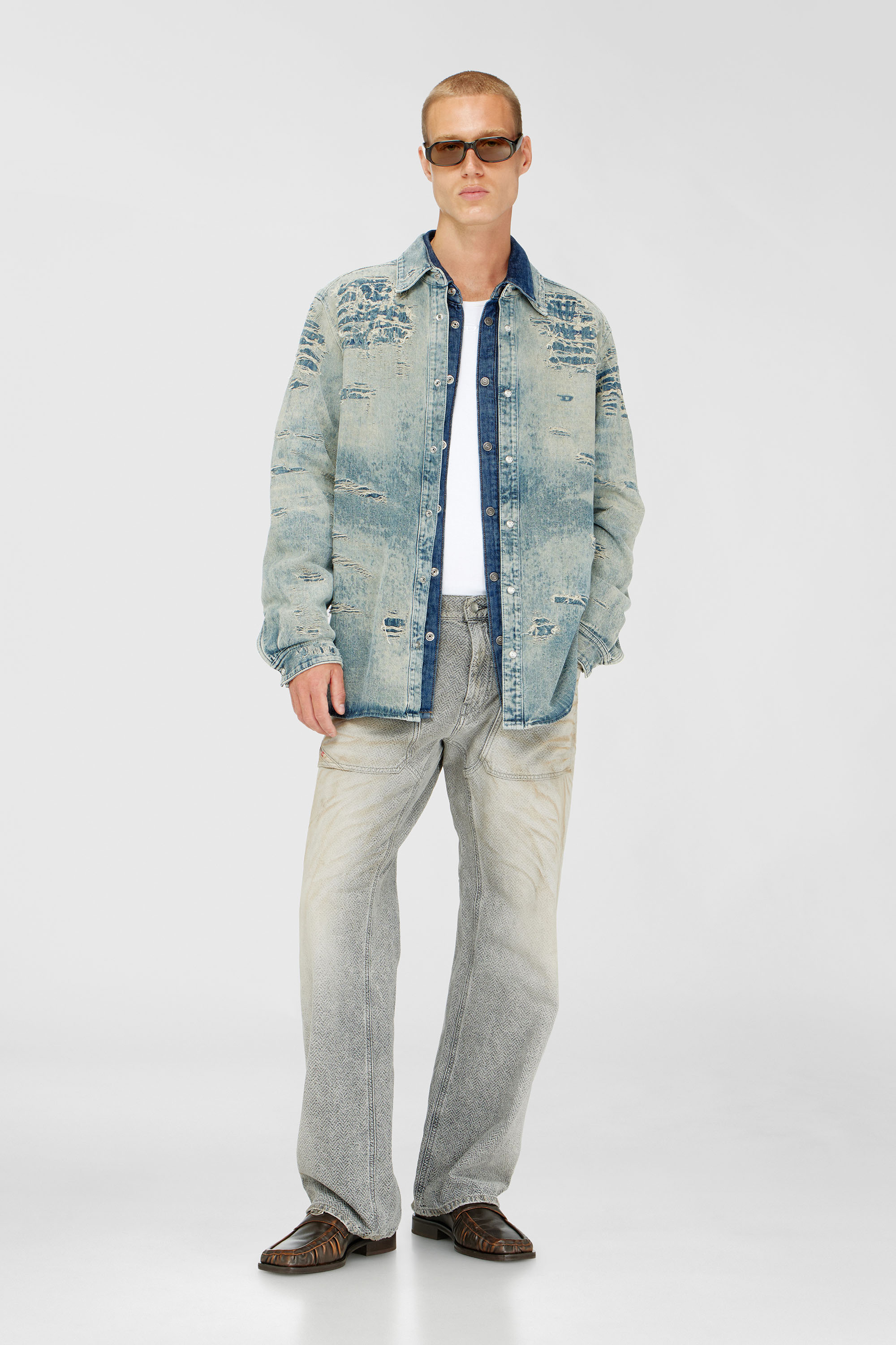 Diesel - Man's Relaxed Jeans D-Zeta 09Q11, Grey - 1